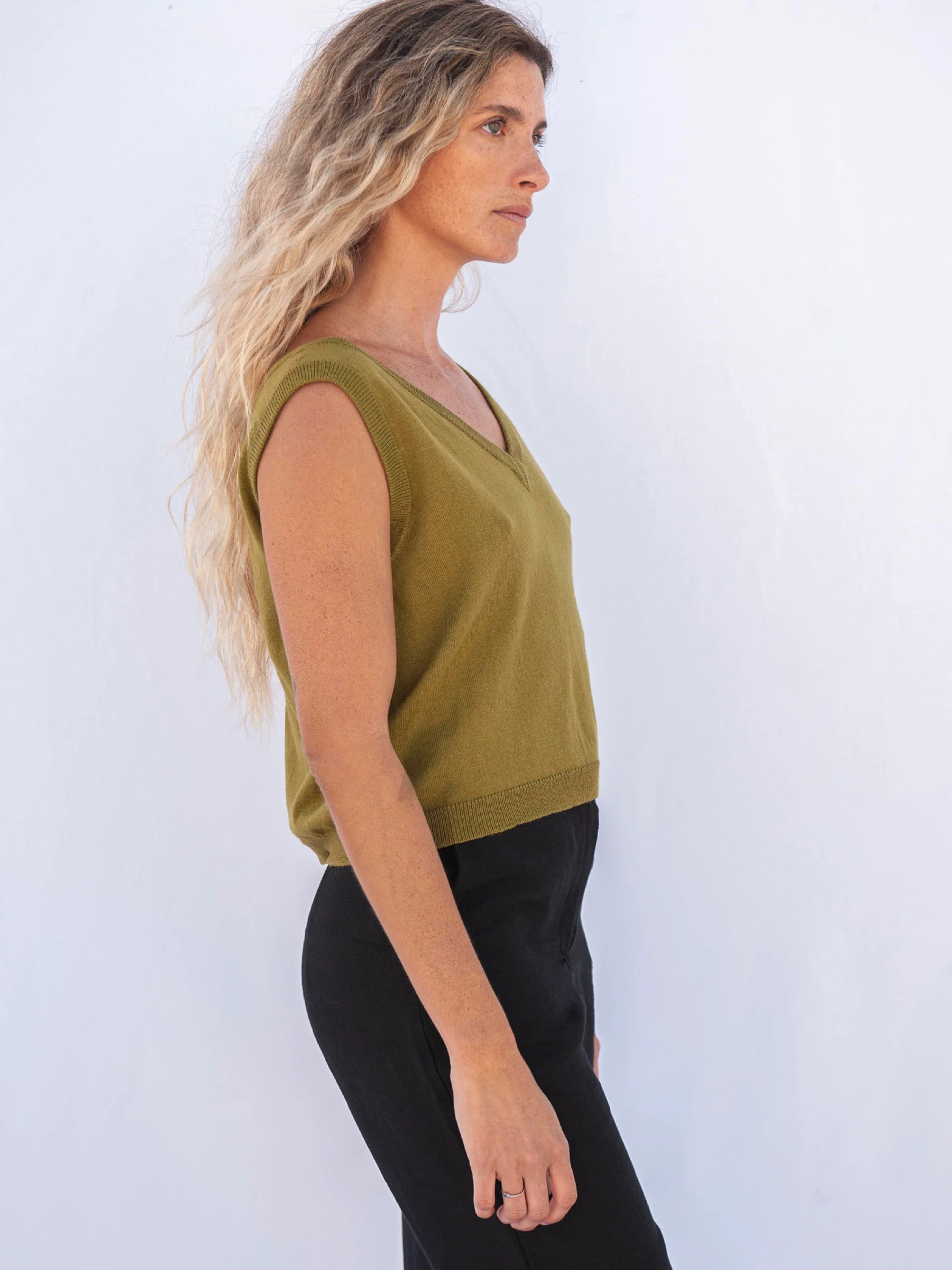 Flora Knit Top moss green Jungle Folk