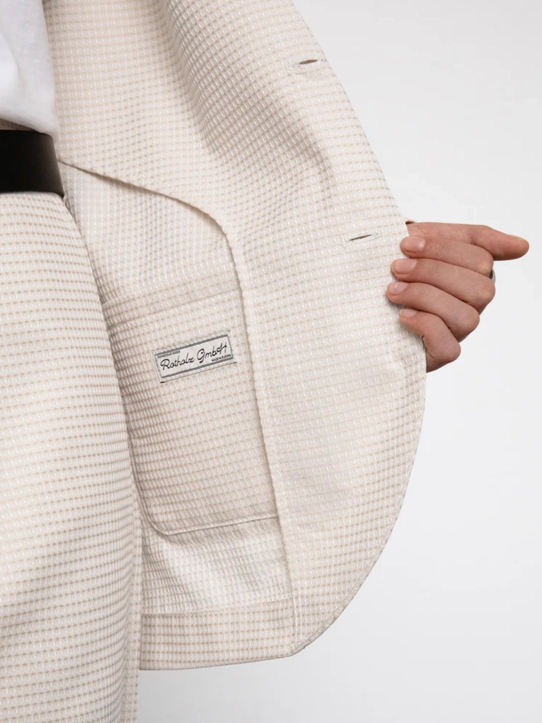 Jacke Workwear Blazer waffle sand Rotholz