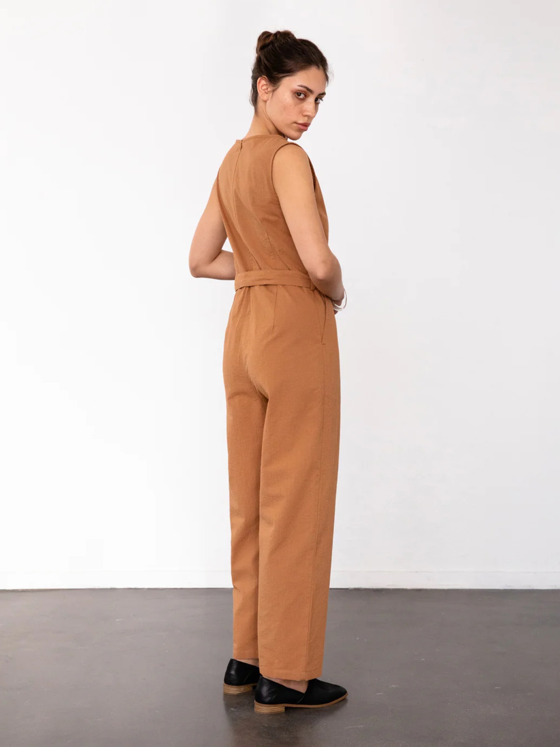 Overall Jumpsuit caramel brown Rotholz