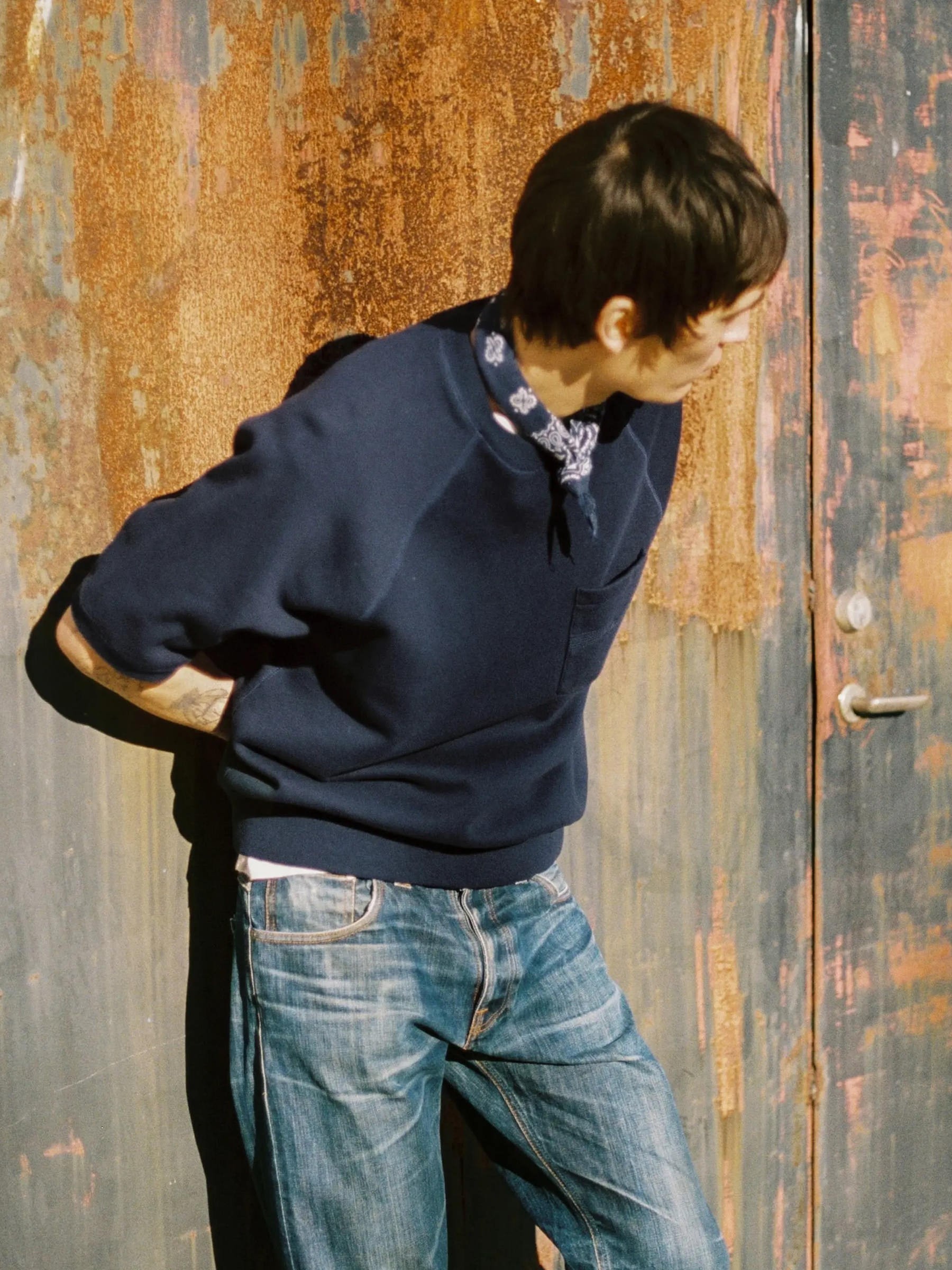 T-Shirt Kaj Short Sleeved Sweatshirt blueberry Nudie Jeans