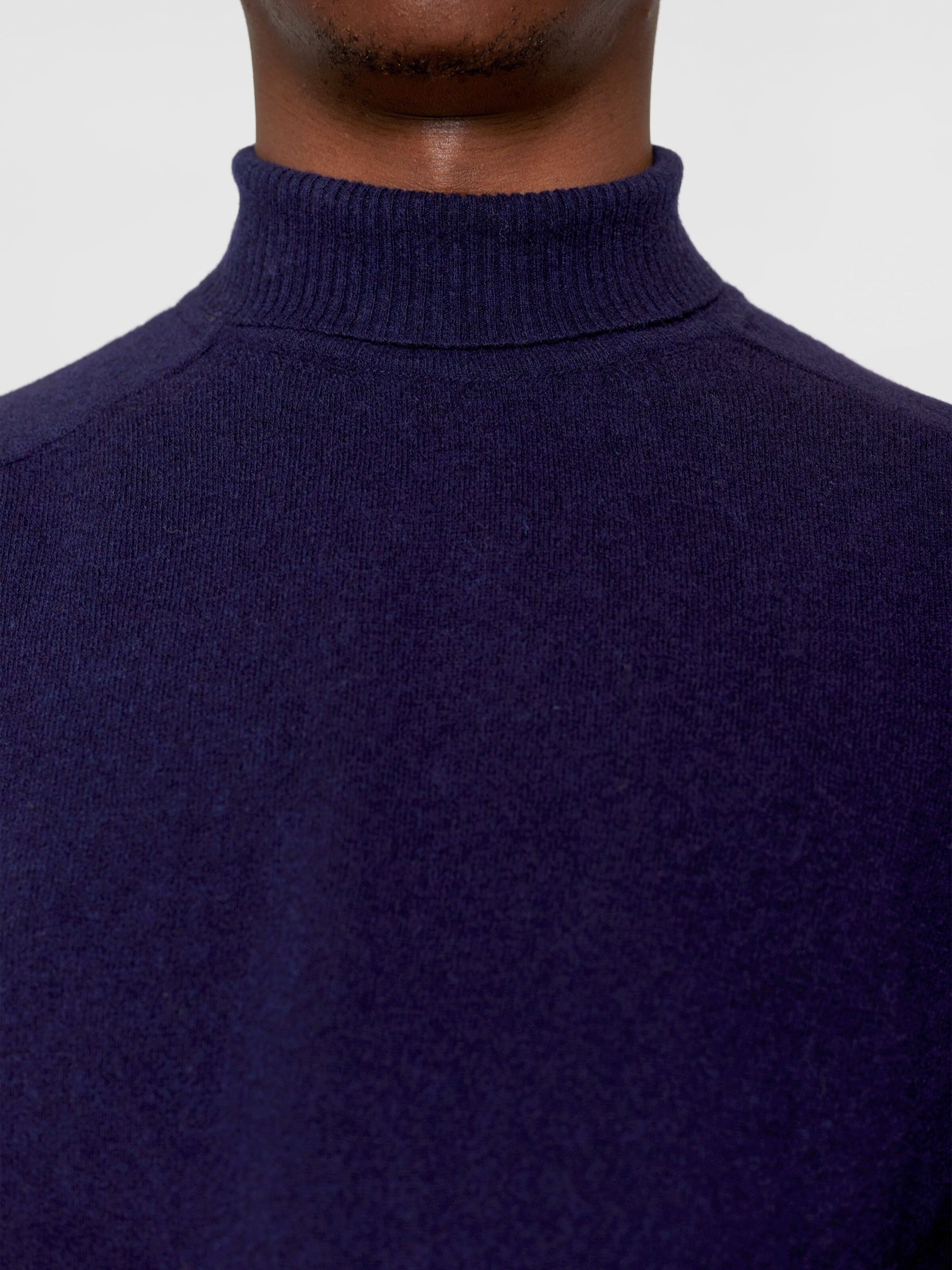 Pullover Field Roll Neck Knit total eclipse Knowledge Cotton Apparel