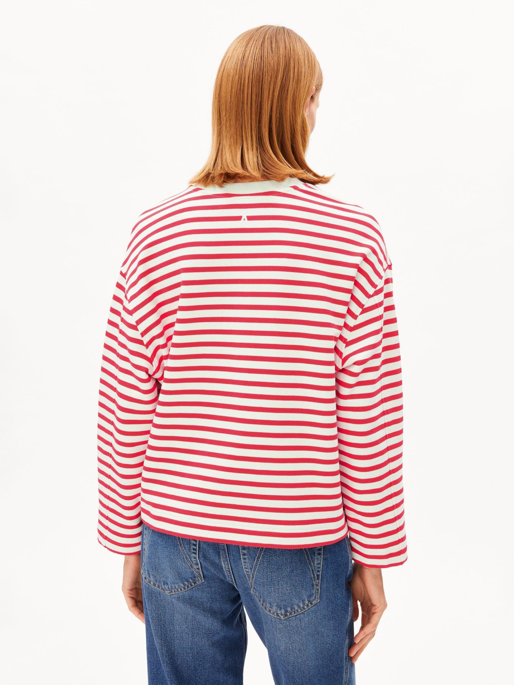 Pullover Frankaa Maarlen Stripe undyed-mars red Armedangels