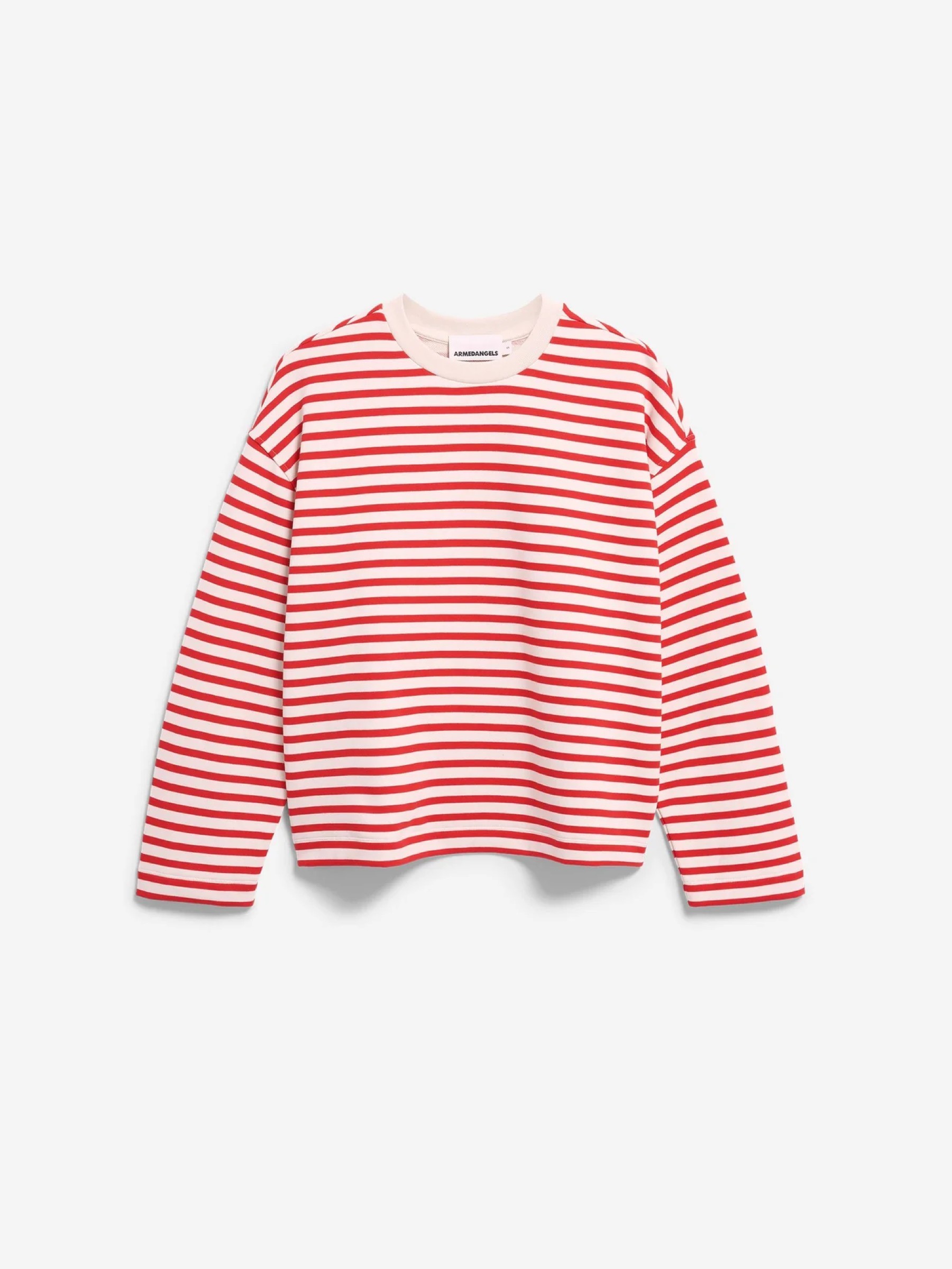 Pullover Frankaa Maarlen Stripe undyed-mars red Armedangels