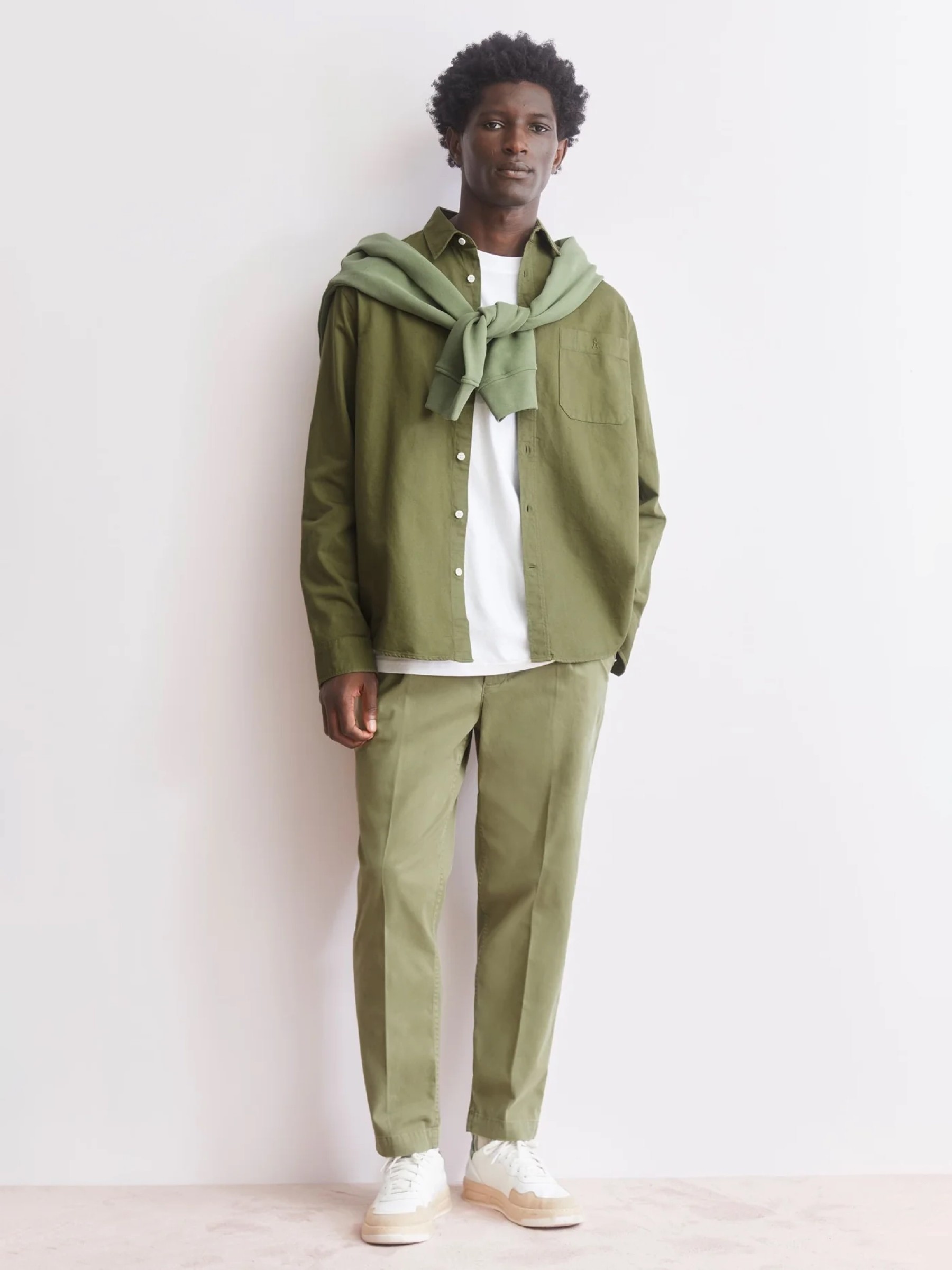 Hemd GMT Dye Lino Longsleeve Shirt fatigue green Armedangels