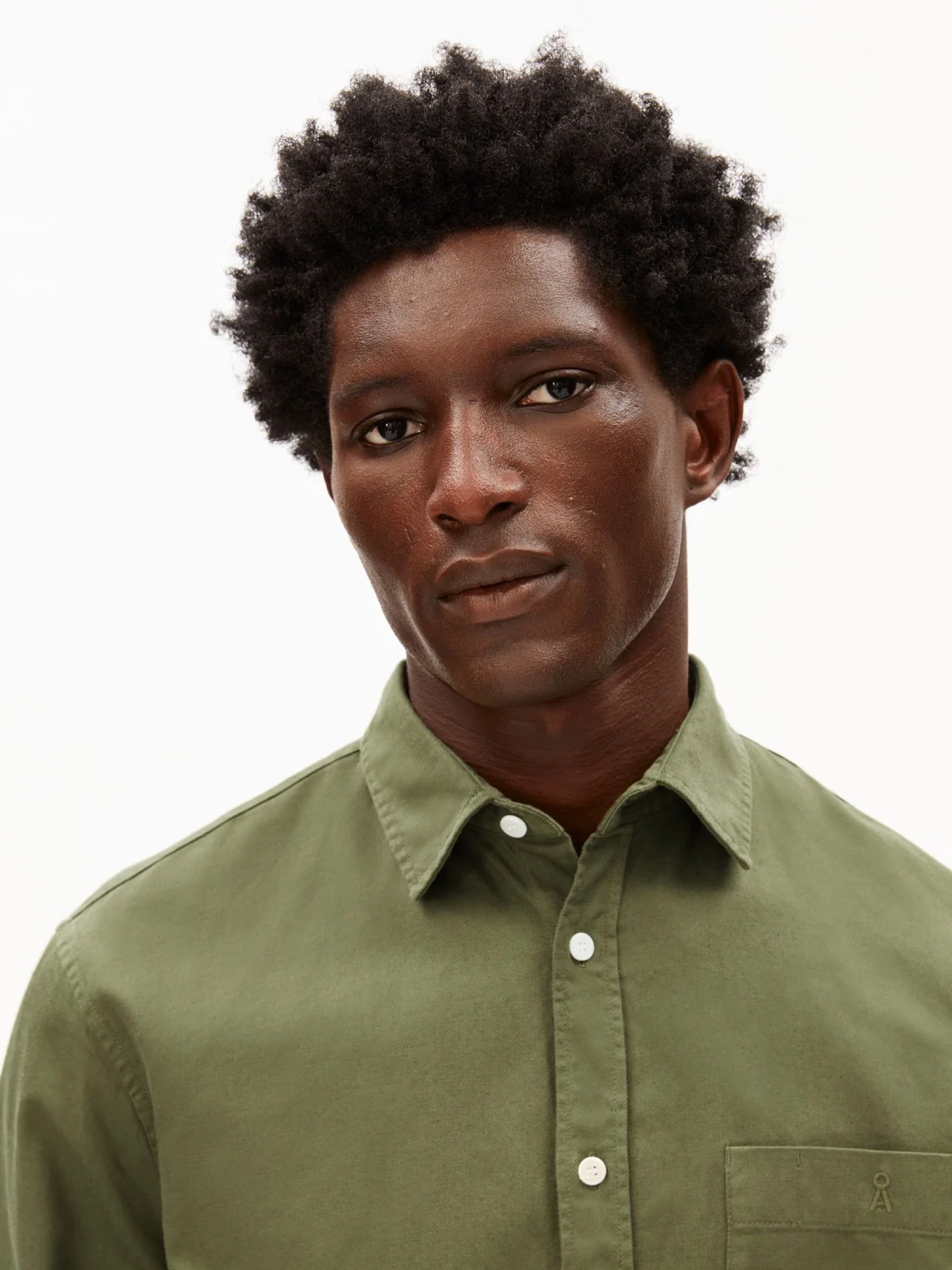 Hemd GMT Dye Lino Longsleeve Shirt fatigue green Armedangels