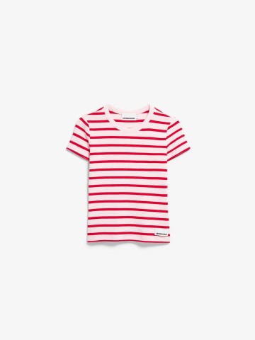 Kardaa Stripes T-Shirt pink mist-mars red Armedangels