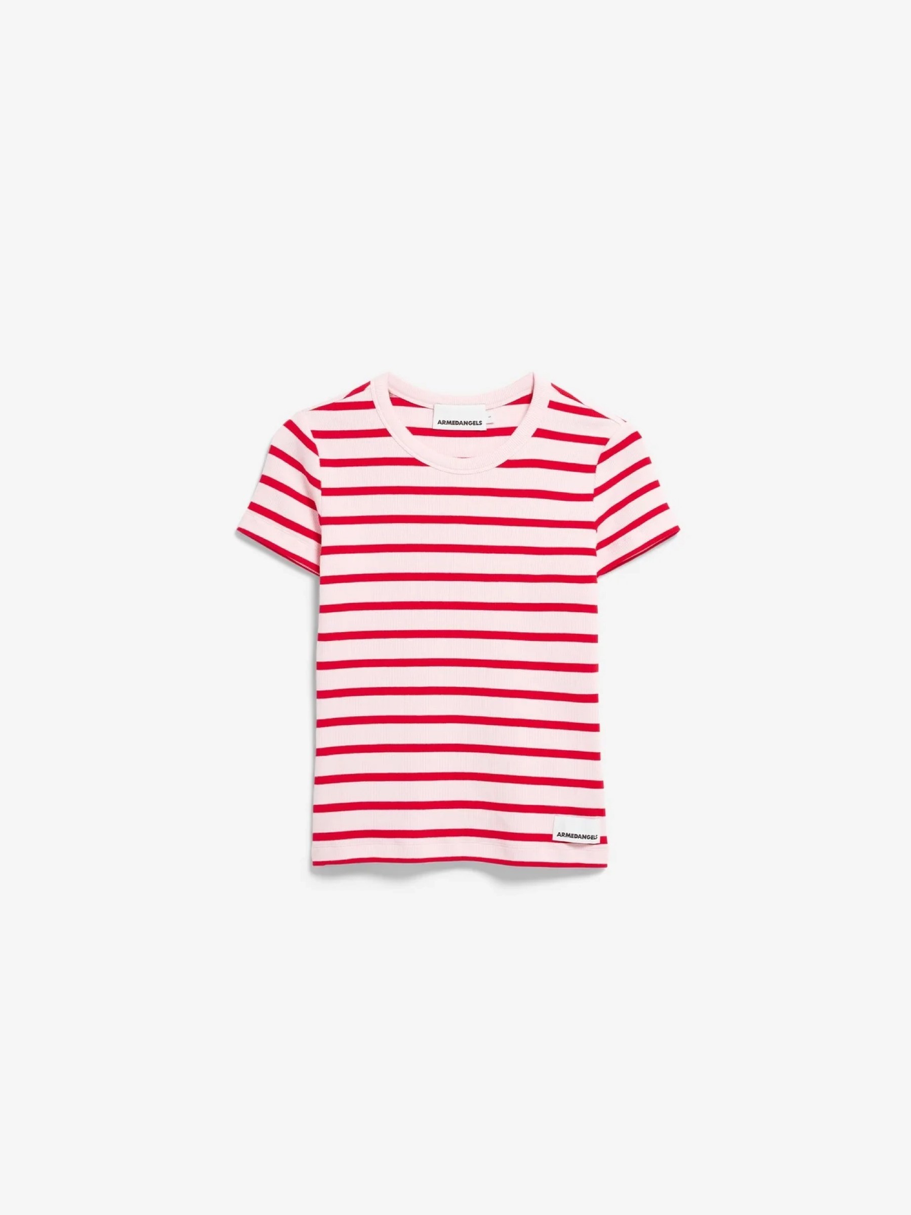 Kardaa Stripes T-Shirt pink mist-mars red Armedangels