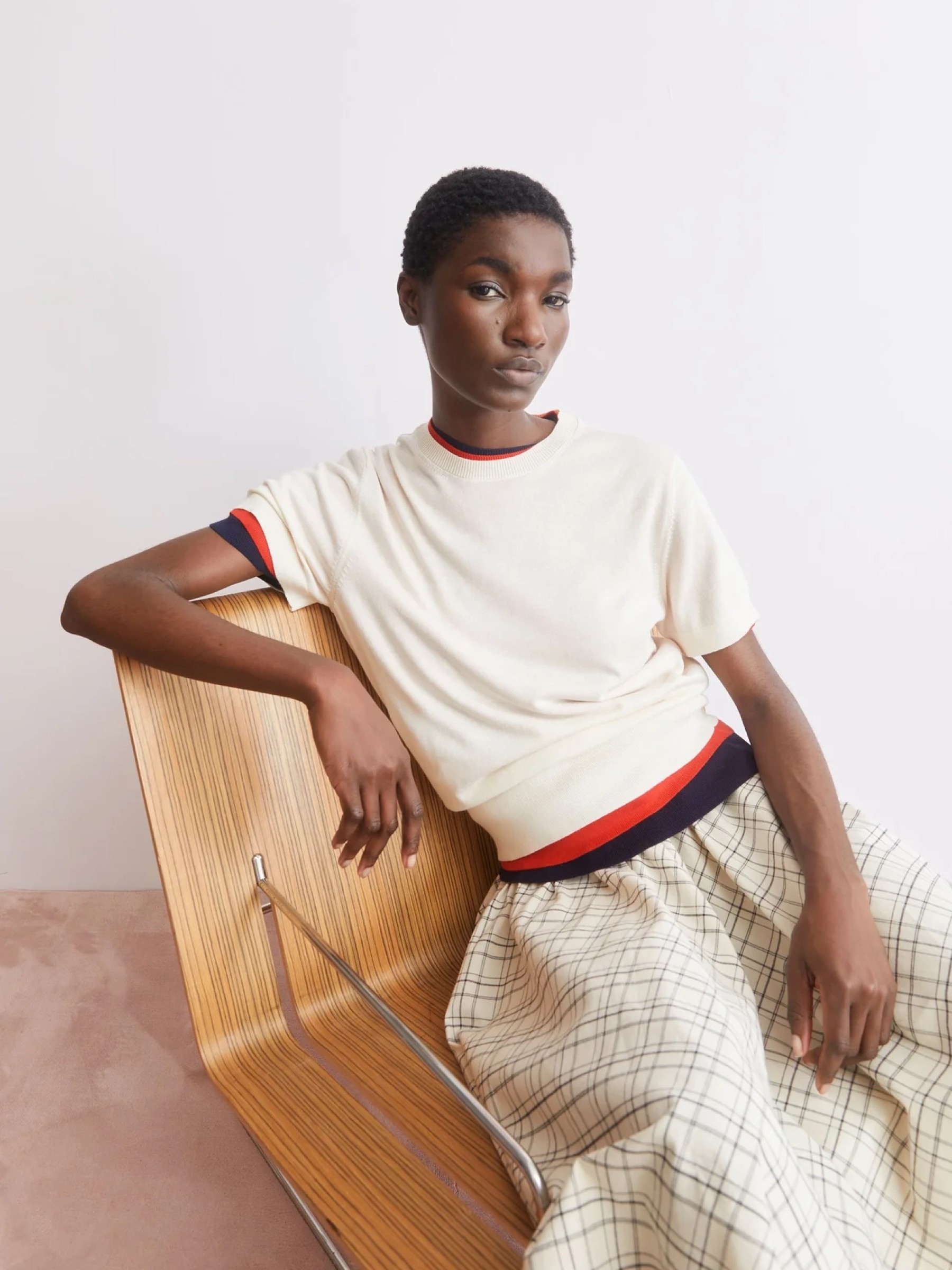 T-Shirt Fine S SL Knit Sweater oatmilk Armedangels