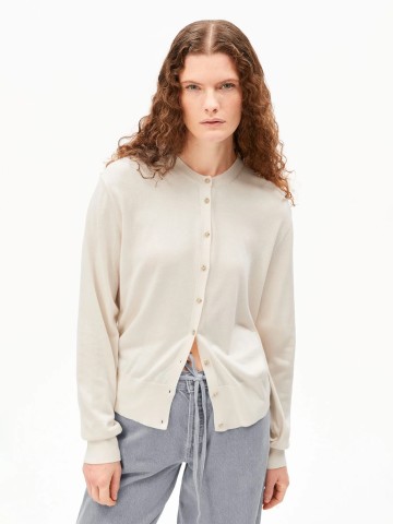 Strickjacke Fine Knit Cardigan oatmilk Armedangels
