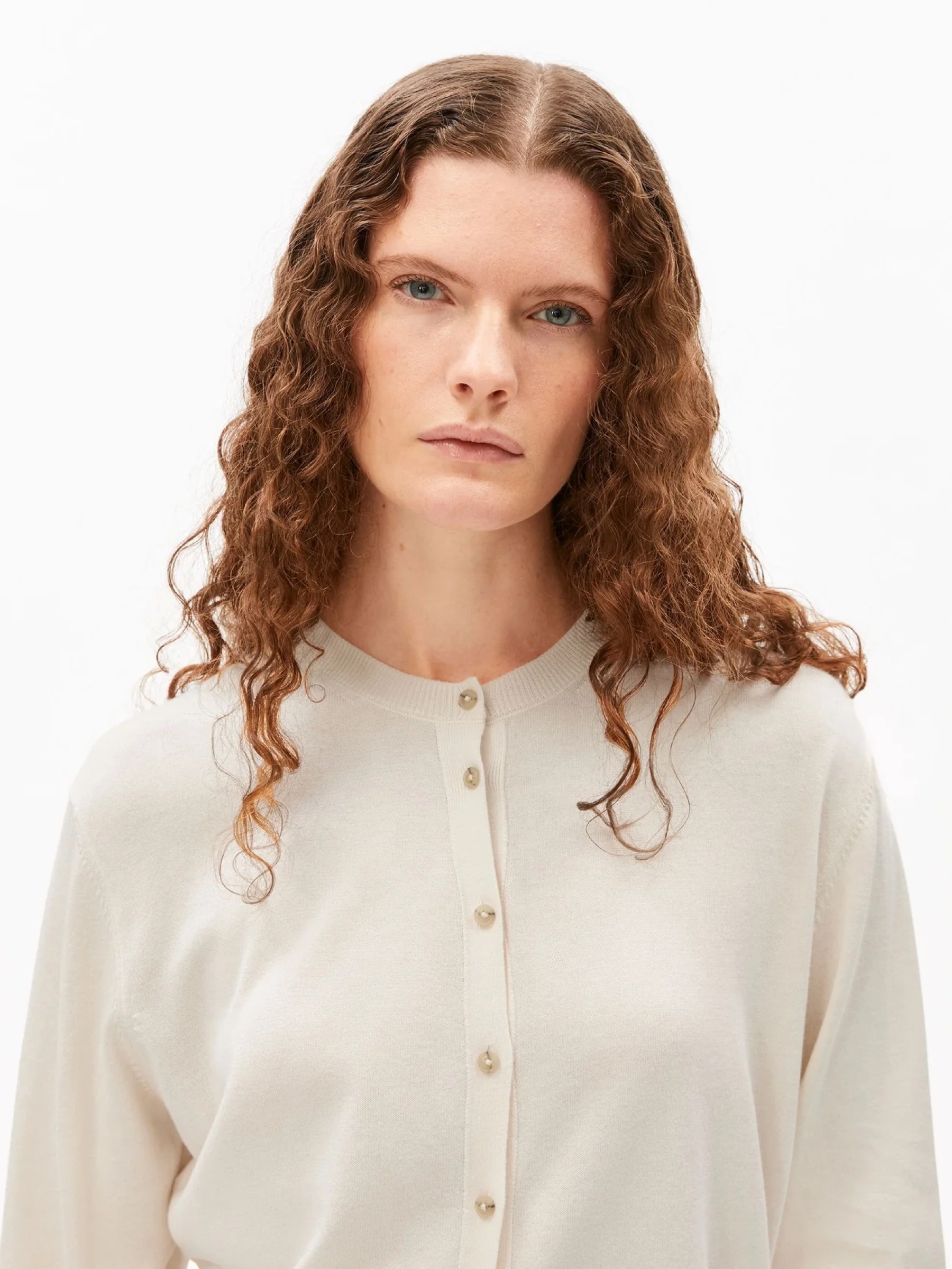 Strickjacke Fine Knit Cardigan oatmilk Armedangels