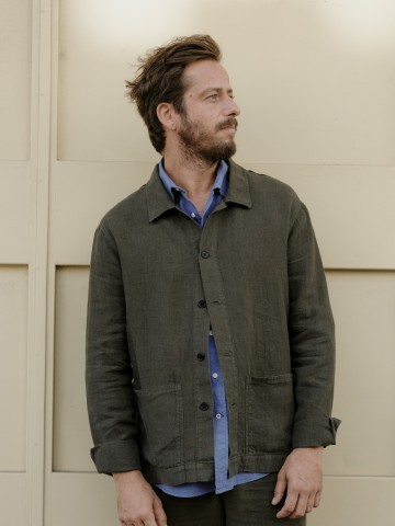 Hemd Overshirt Linen Ilha moss Carpasus