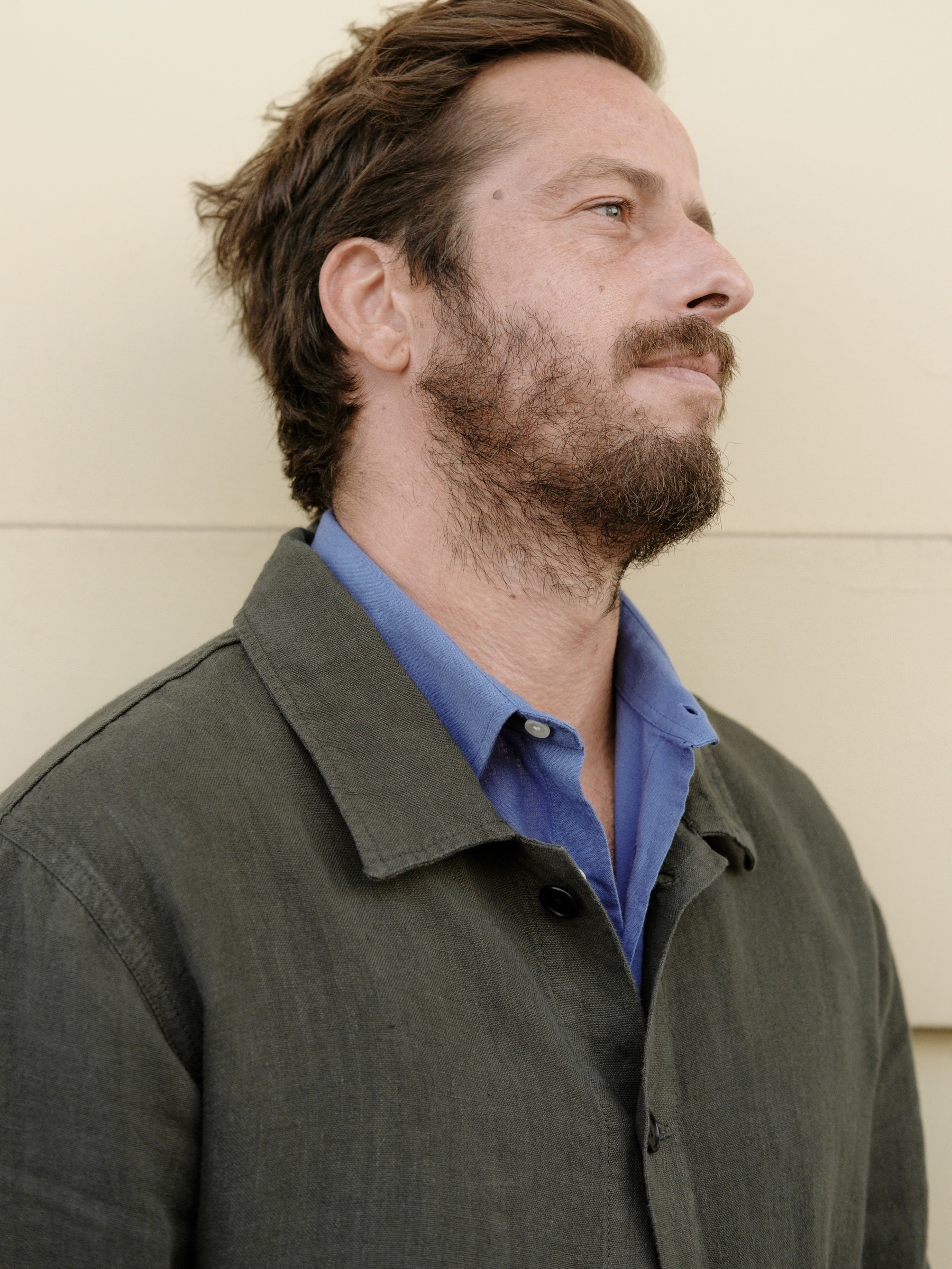 Hemd Overshirt Linen Ilha moss Carpasus