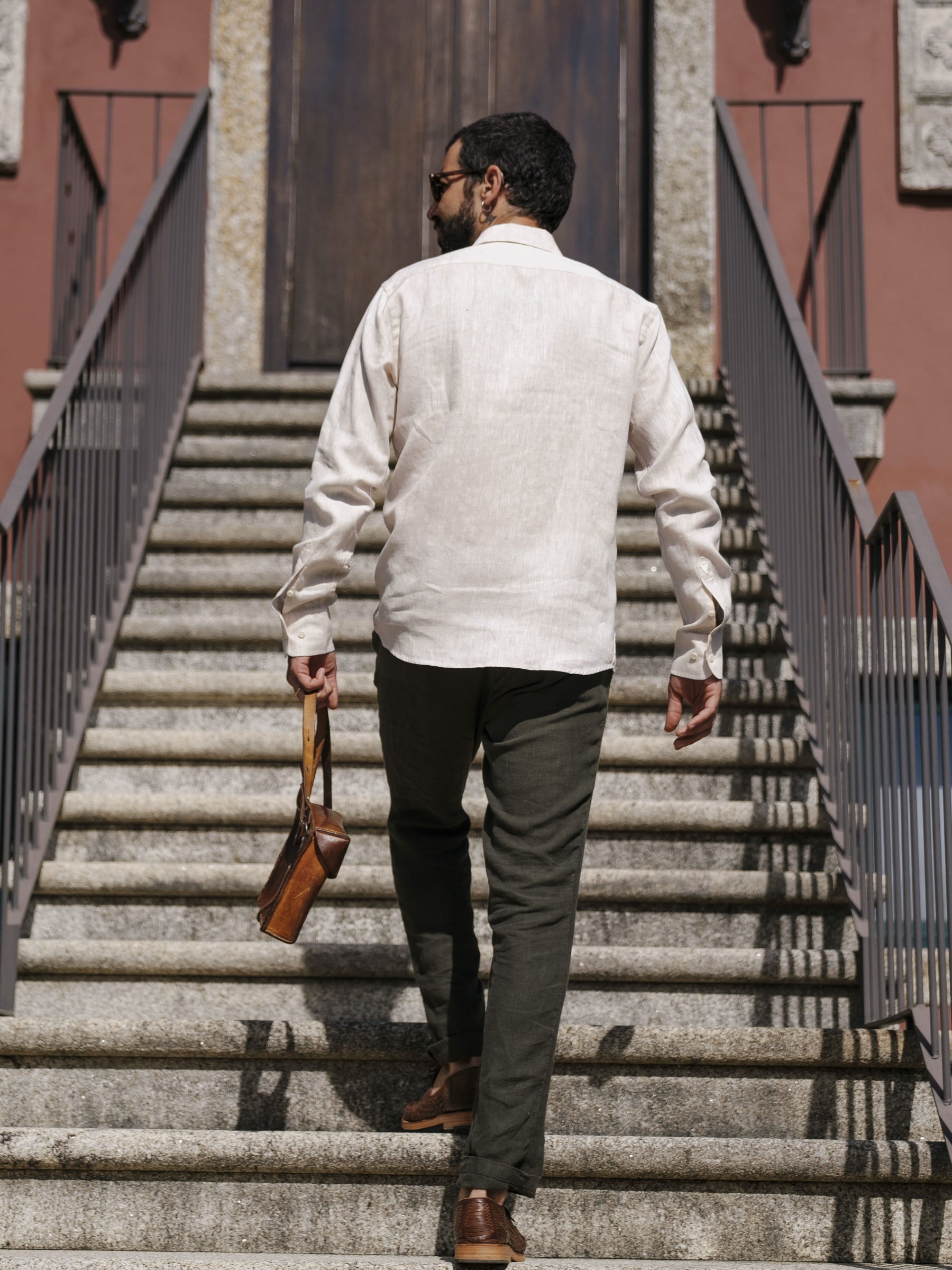 Hose Trousers Linen Ilha Long moss Carpasus