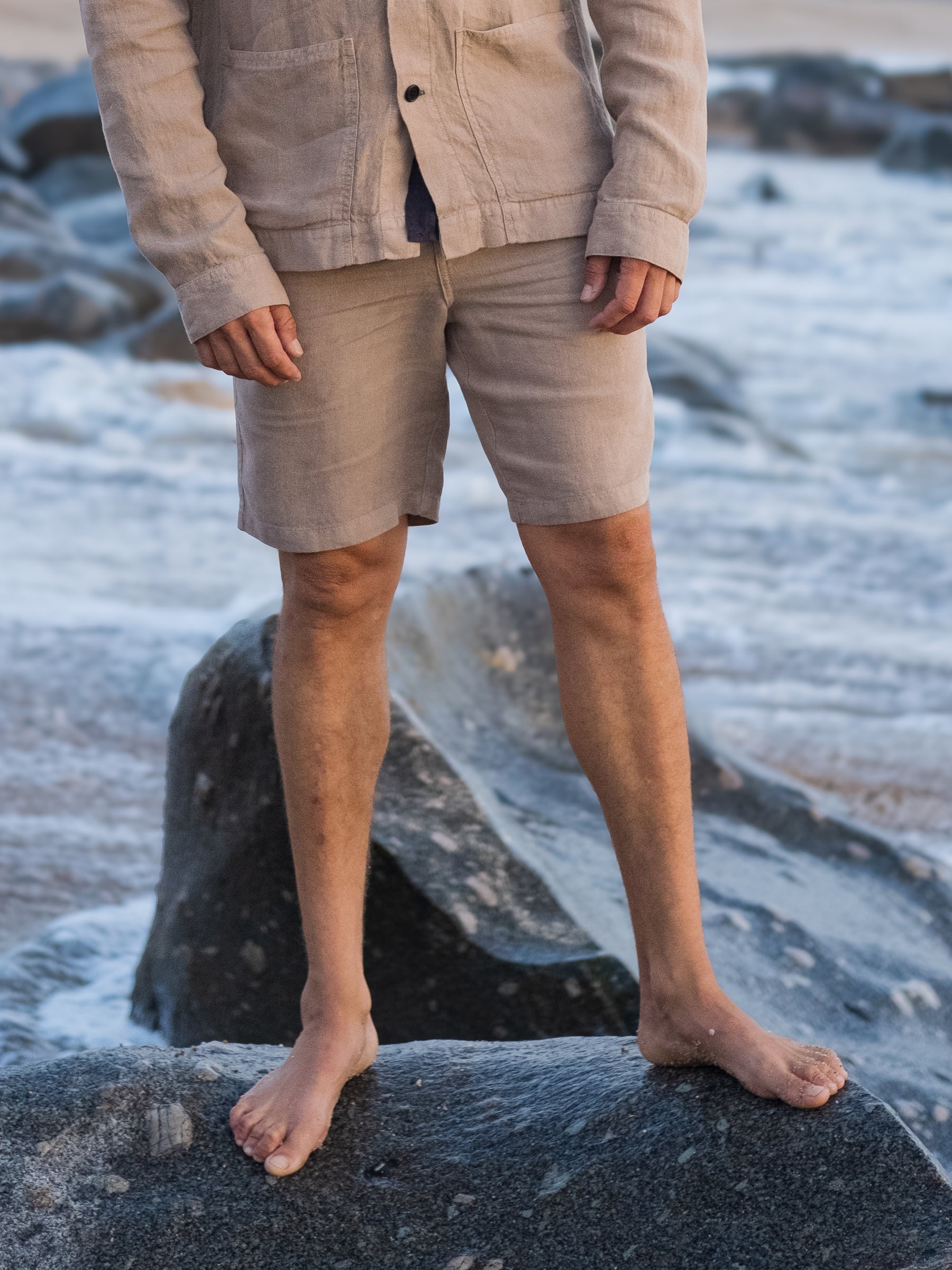 Kurze Hose Trousers Linen Ilha Short desert Carpasus