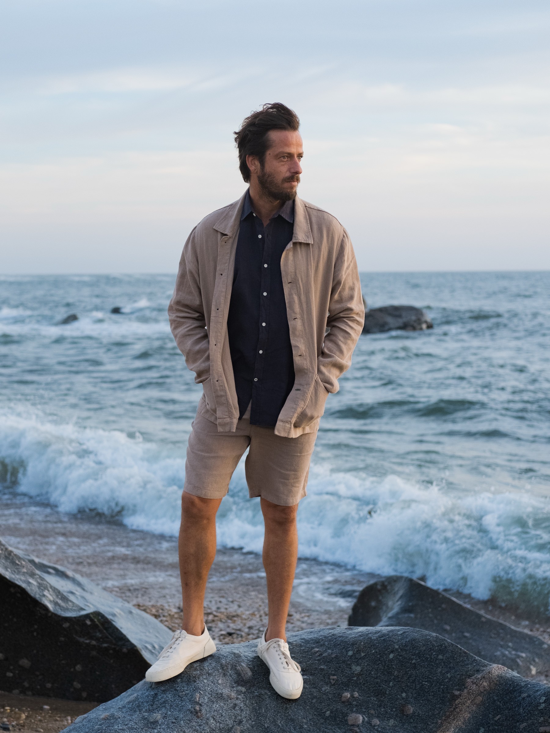 Kurze Hose Trousers Linen Ilha Short desert Carpasus