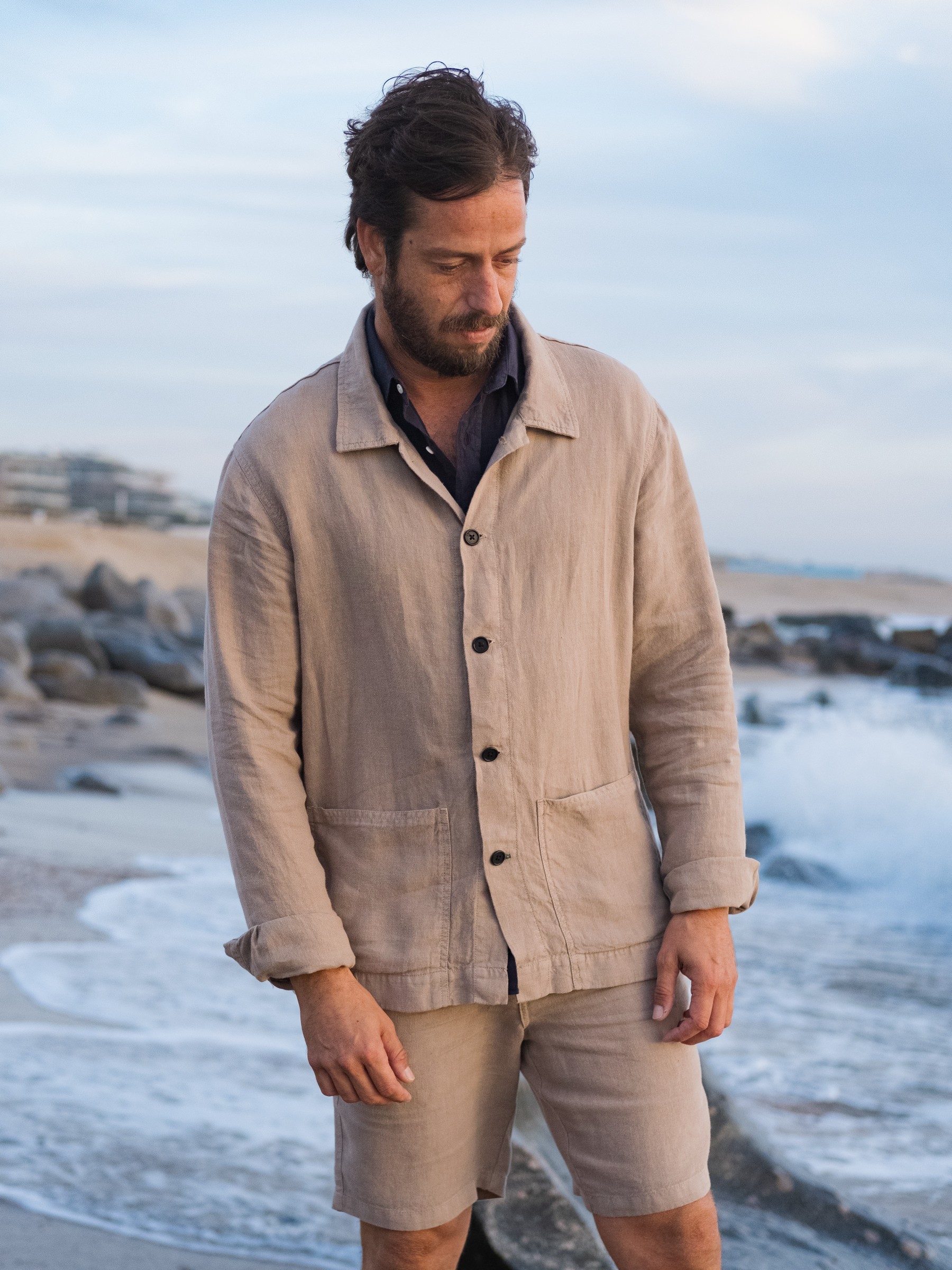 Kurze Hose Trousers Linen Ilha Short desert Carpasus