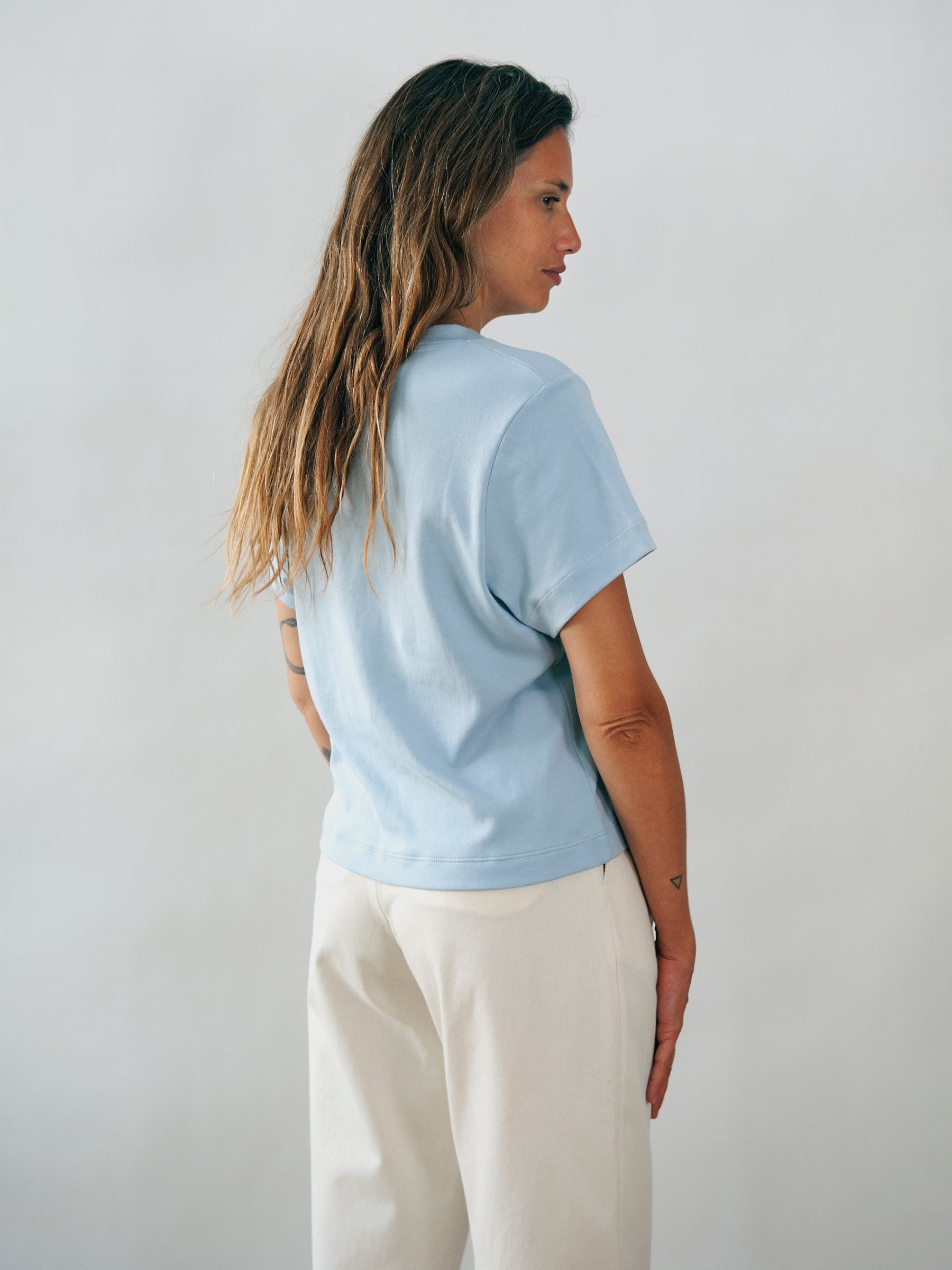 T-Shirt Ela Crop Top ice blue Jungle Folk