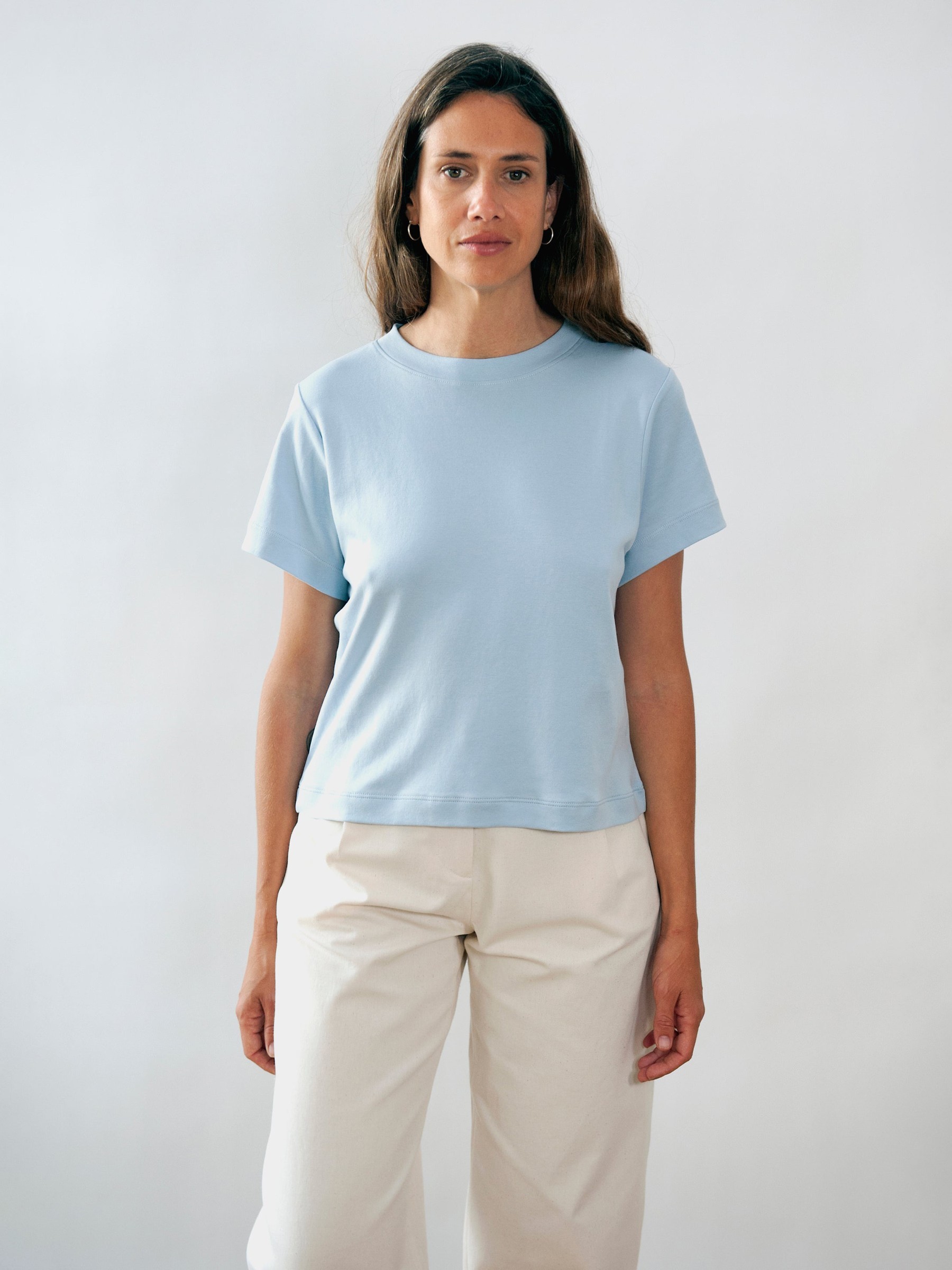 T-Shirt Ela Crop Top ice blue Jungle Folk