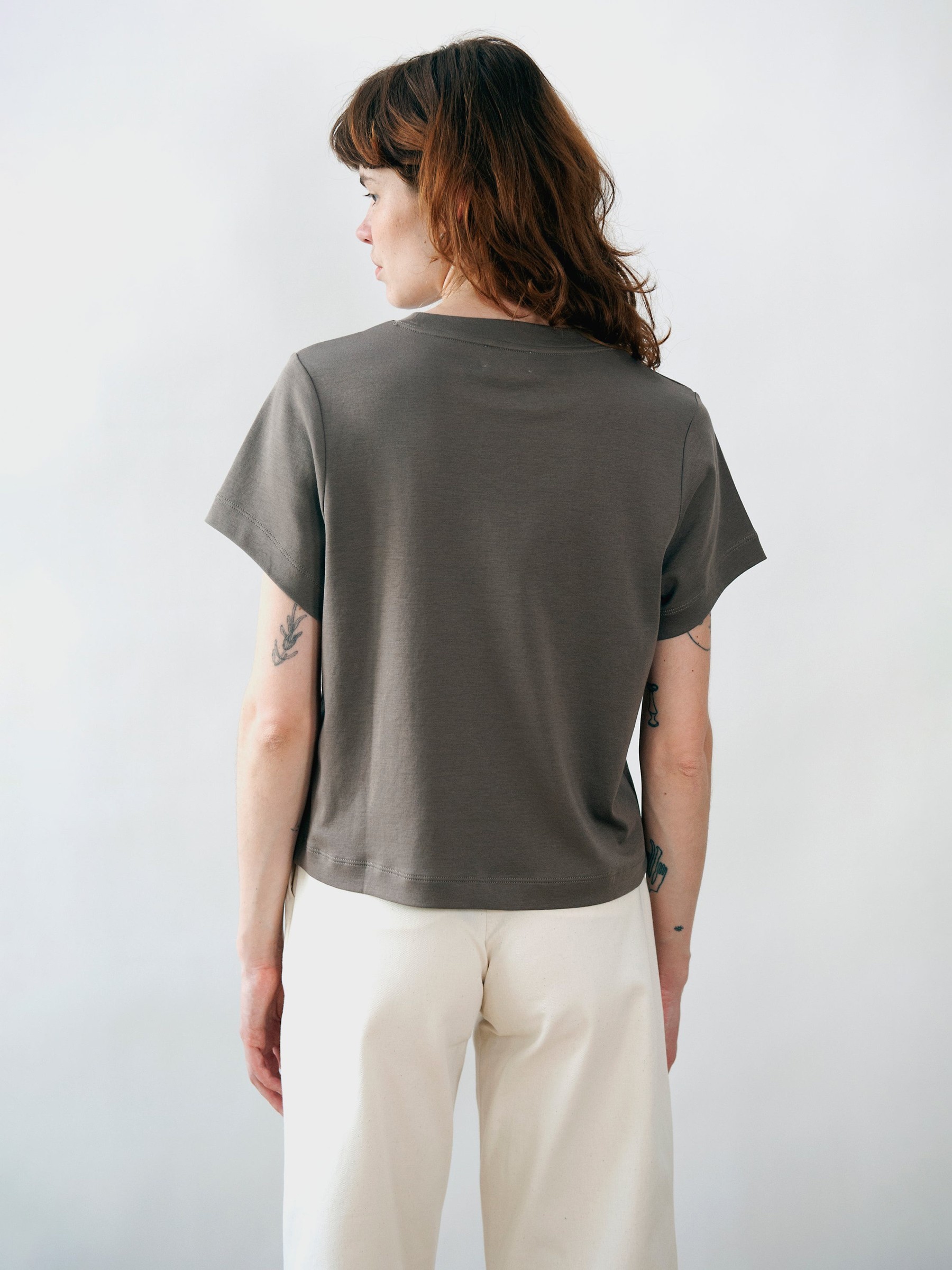 T-Shirt Ela Crop Top taupe Jungle Folk