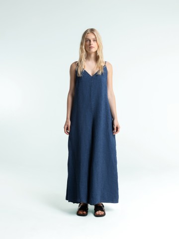 Jumpsuit Mikasa indigo linen Kings of Indigo – K.O.I.