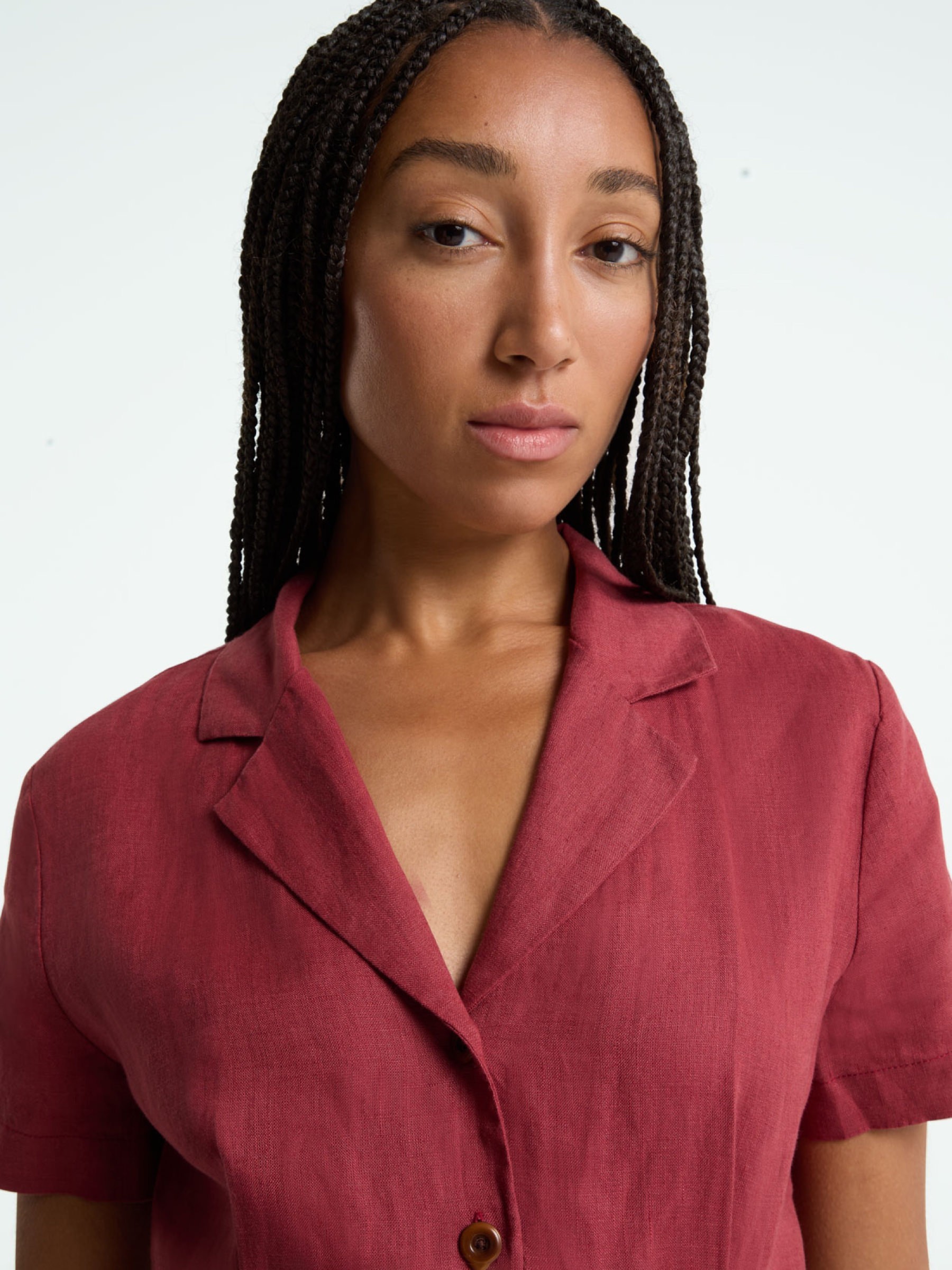 Overall Leonor Jumpsuit ruby wine Kings of Indigo – K.O.I.