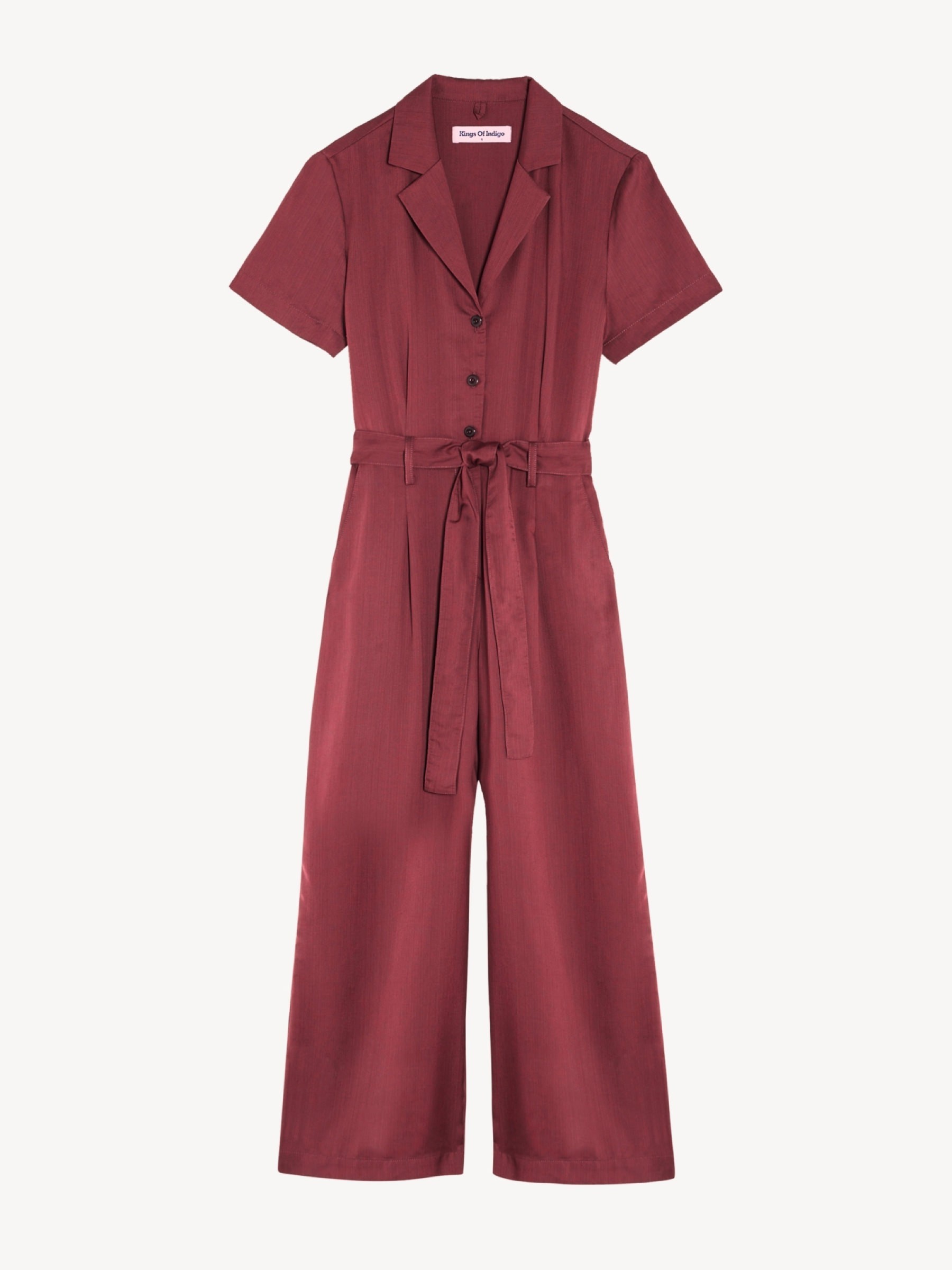 Overall Leonor Jumpsuit ruby wine Kings of Indigo – K.O.I.