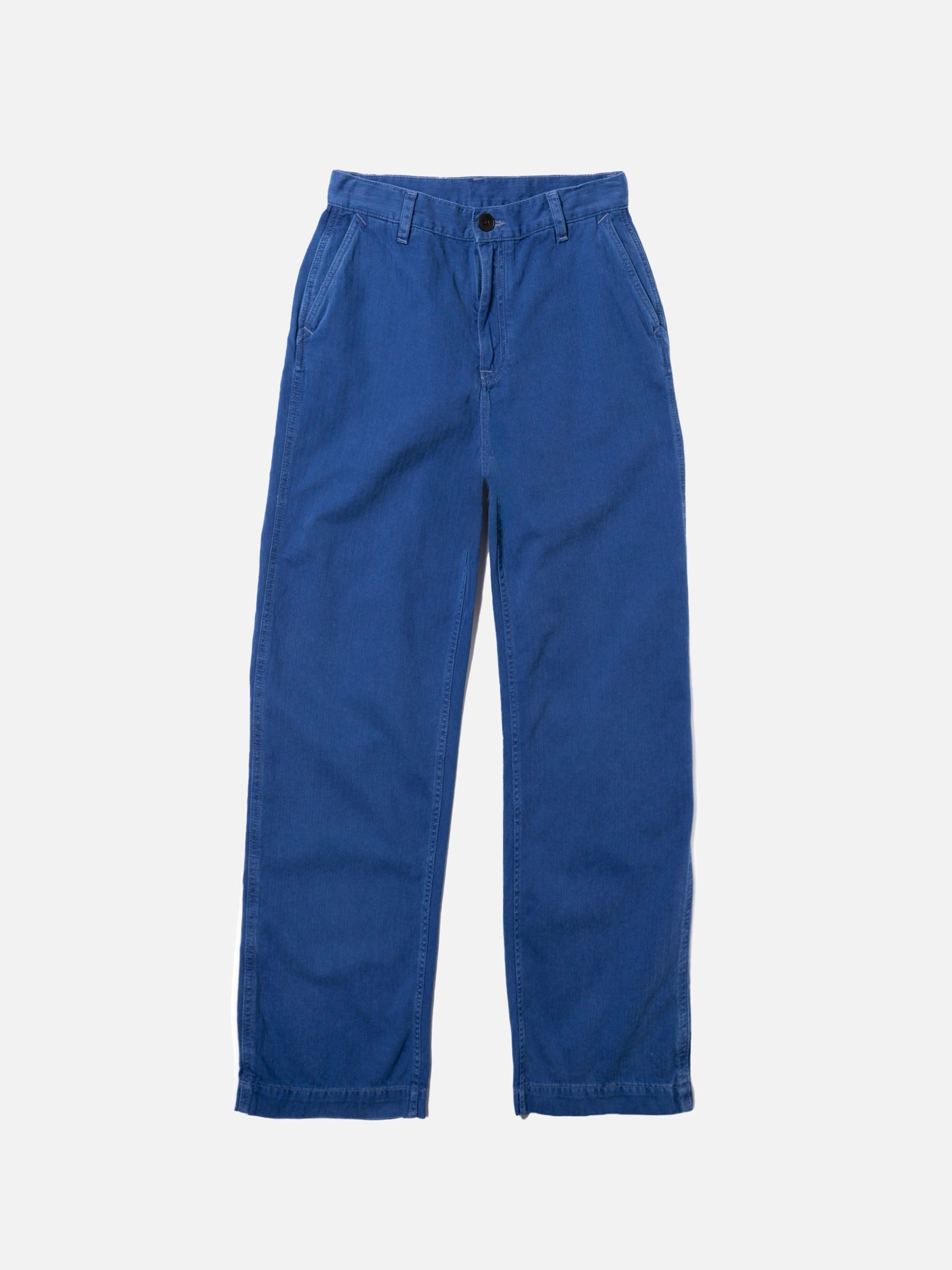 Hose Wendy Herringbone Pants blue Nudie Jeans