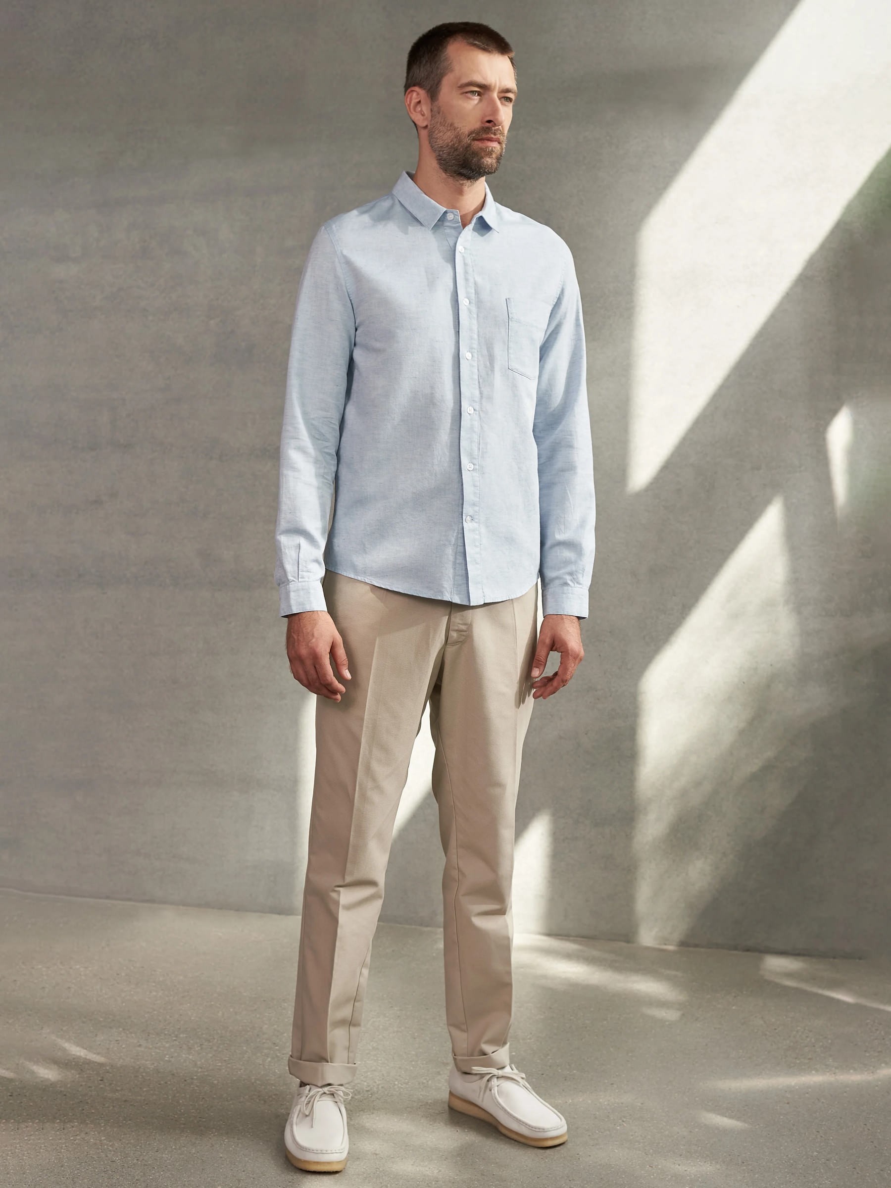 Hemd Simon Shirt riviera blue linen About Companions