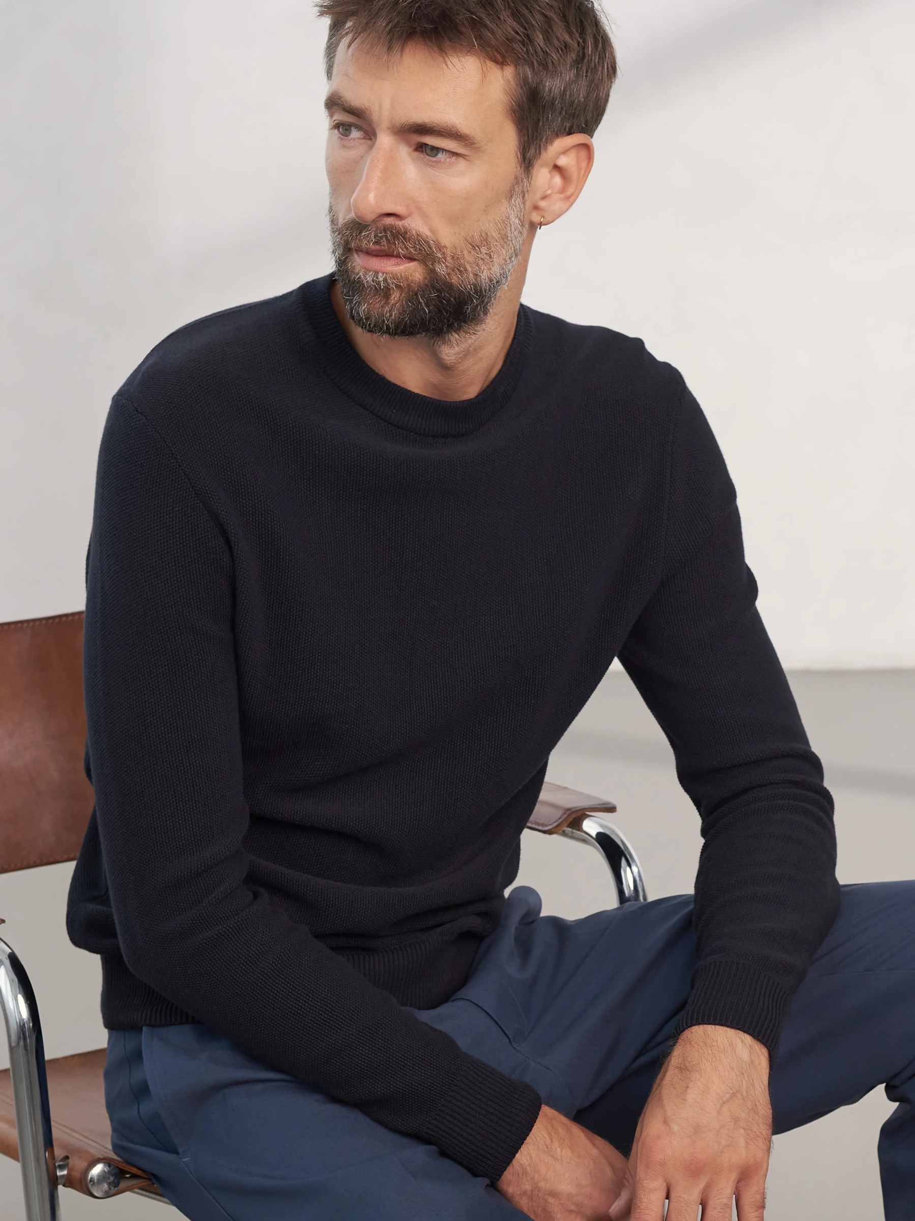 Pullover Morten Jumper eco knotted black About Companions