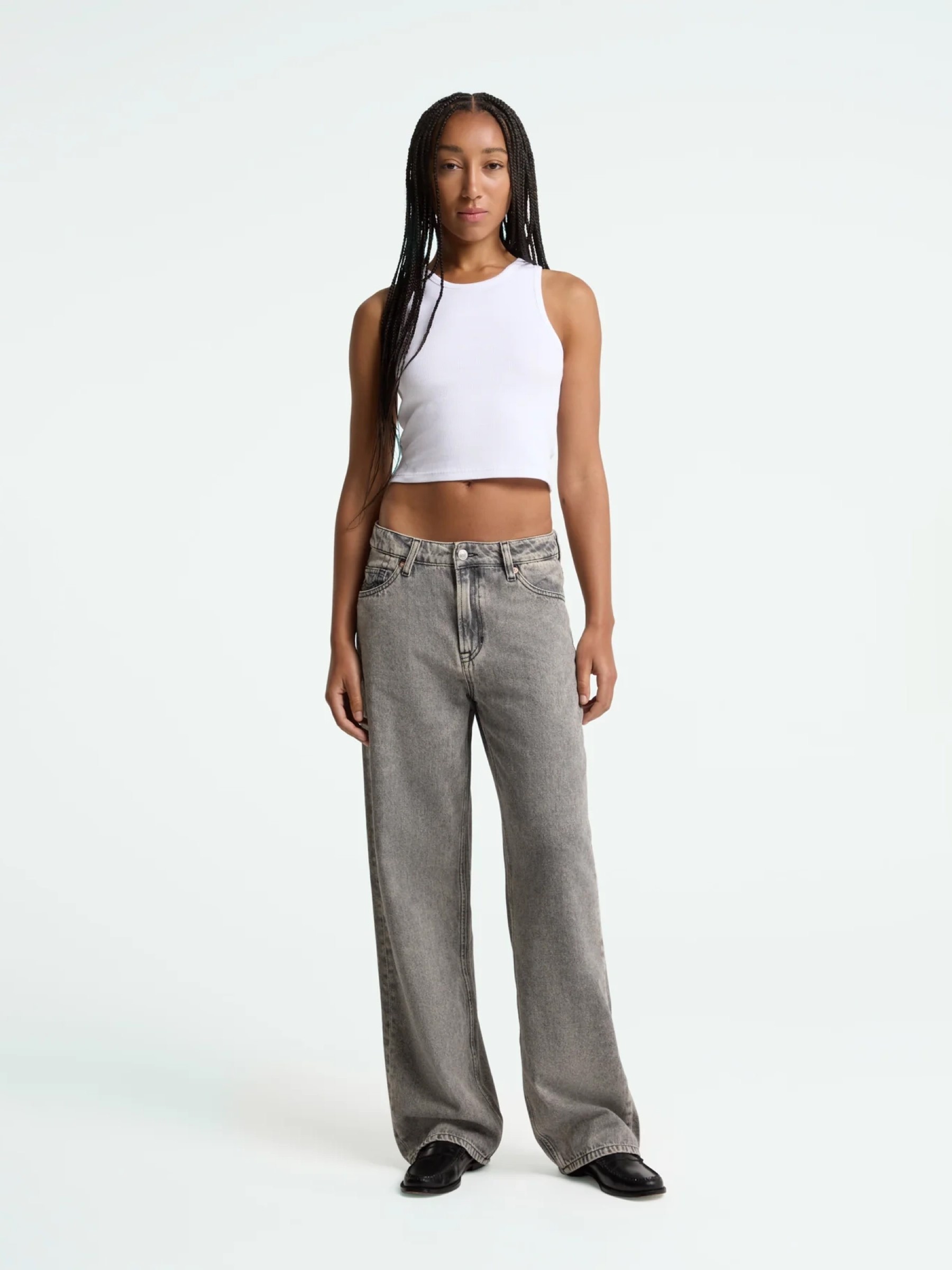 Jeanshose Joan Jeans well grey mid marble Kings of Indigo – K.O.I.