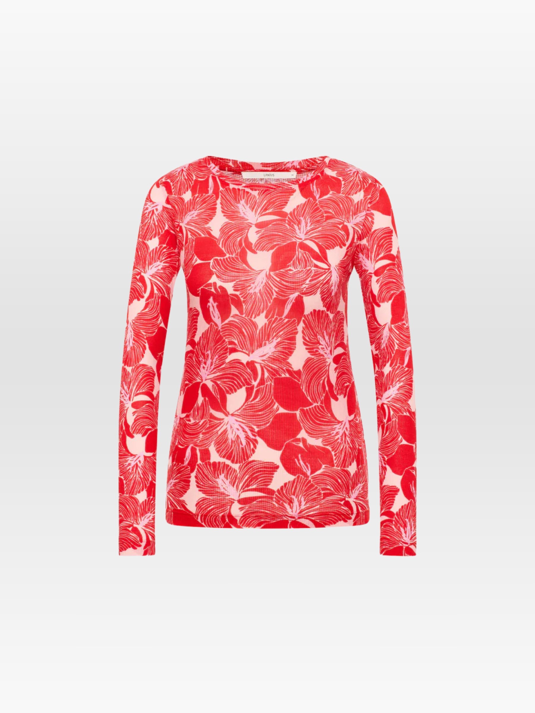 Longsleeve Langarmshirt aus TENCEL print bloom red Lanius