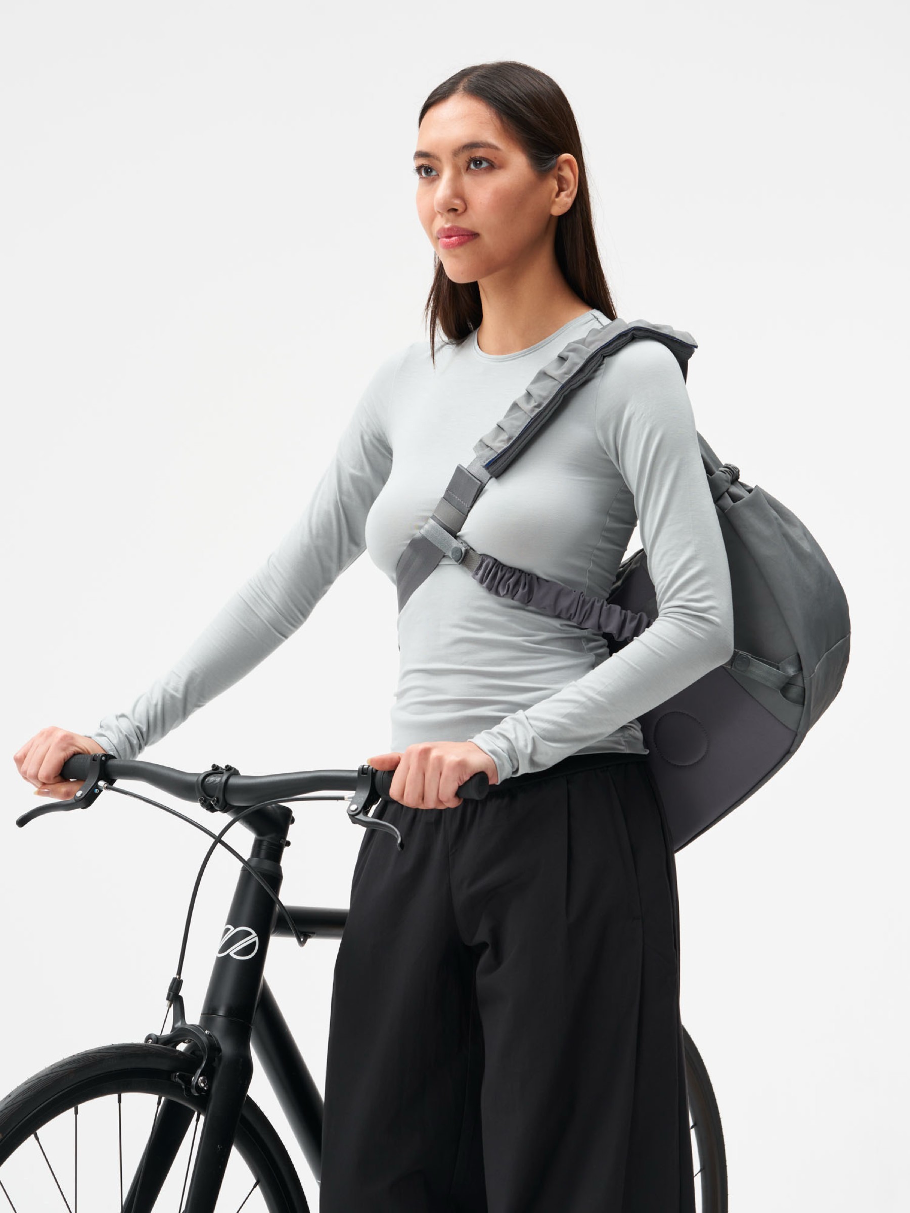 Tasche Krumm Large crinkle grey pinqponq