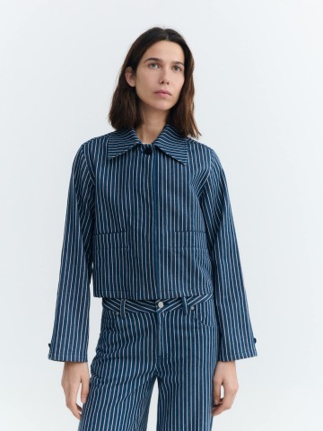 Jacke Astrid Jacket railway stripes Thinking Mu