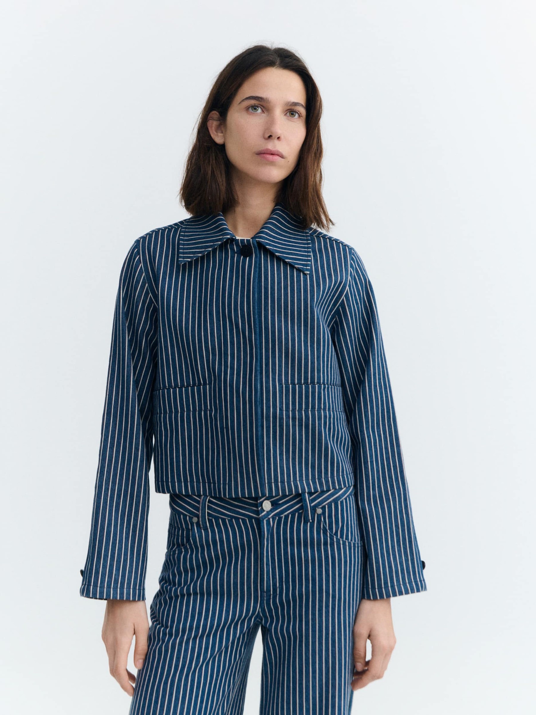 Jacke Astrid Jacket railway stripes Thinking Mu