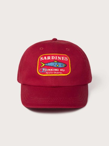 Mütze Chris Cap sardines dark red Thinking Mu