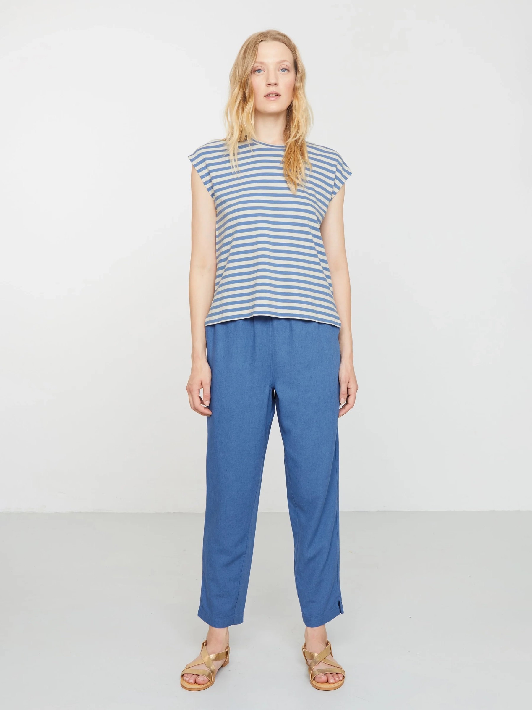 T-Shirt Zinnia Stripes electric blue Recolution