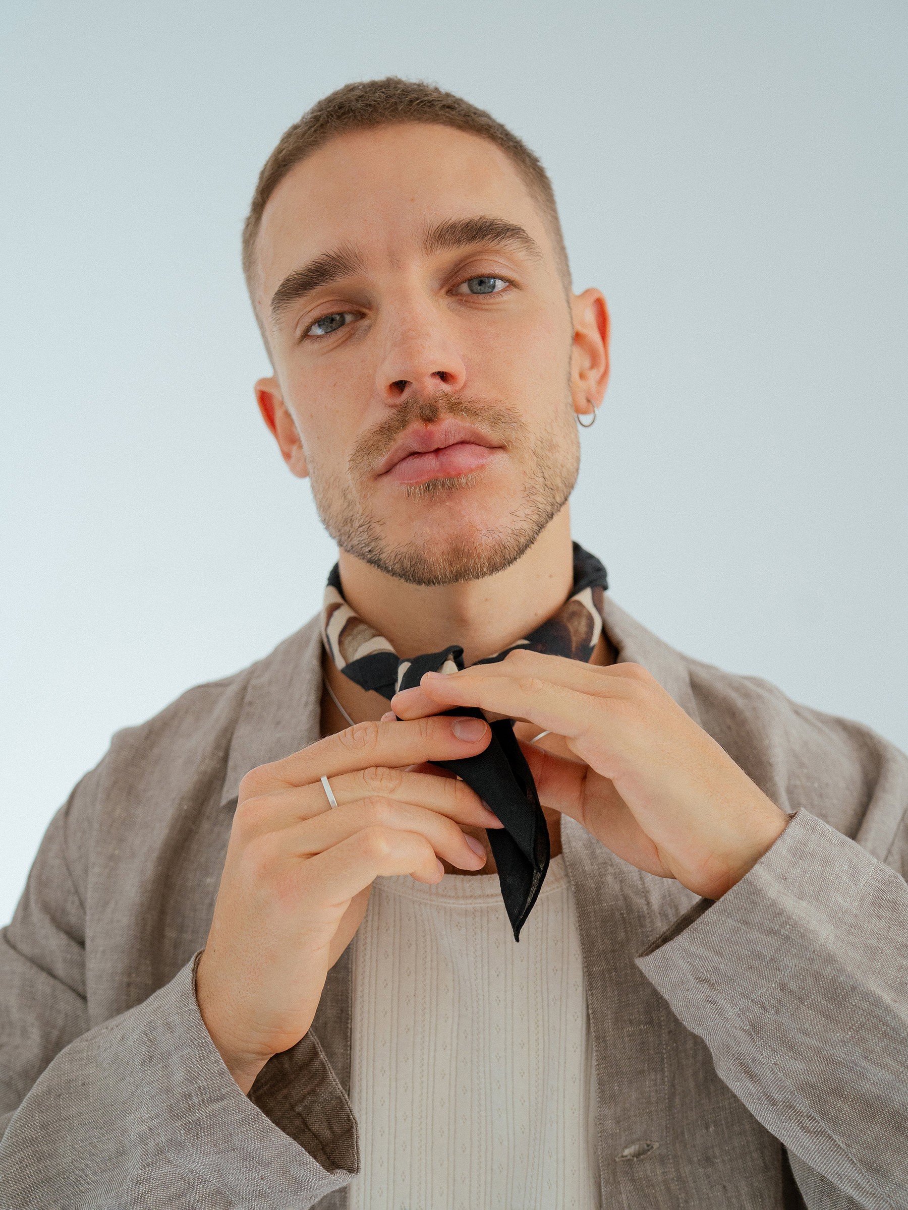 Tuch Bandana sand flower Rotholz