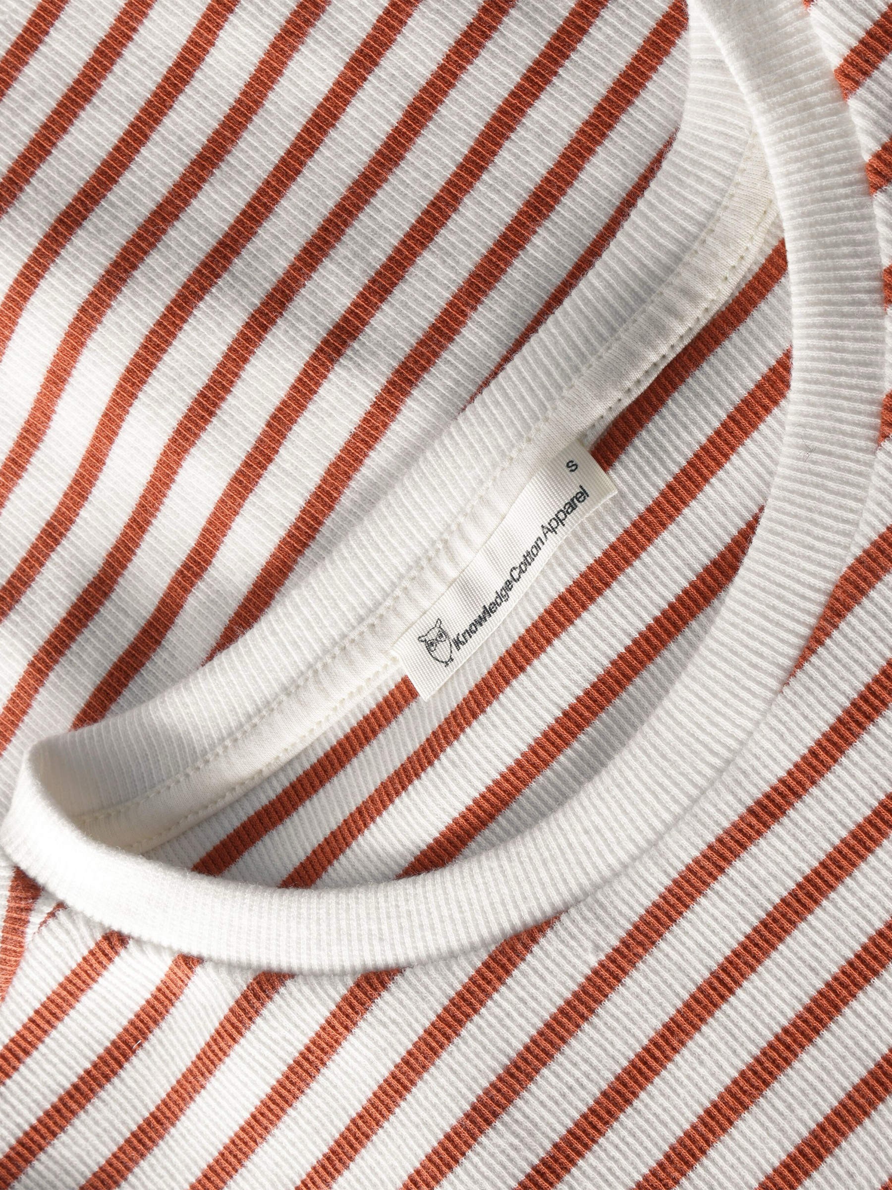 Rib T-Shirt orange Knowledge Cotton Apparel