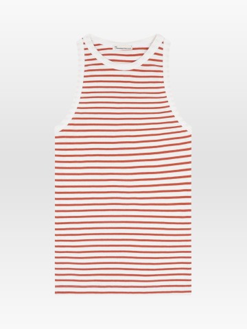 Racer Rib Top orange Knowledge Cotton Apparel