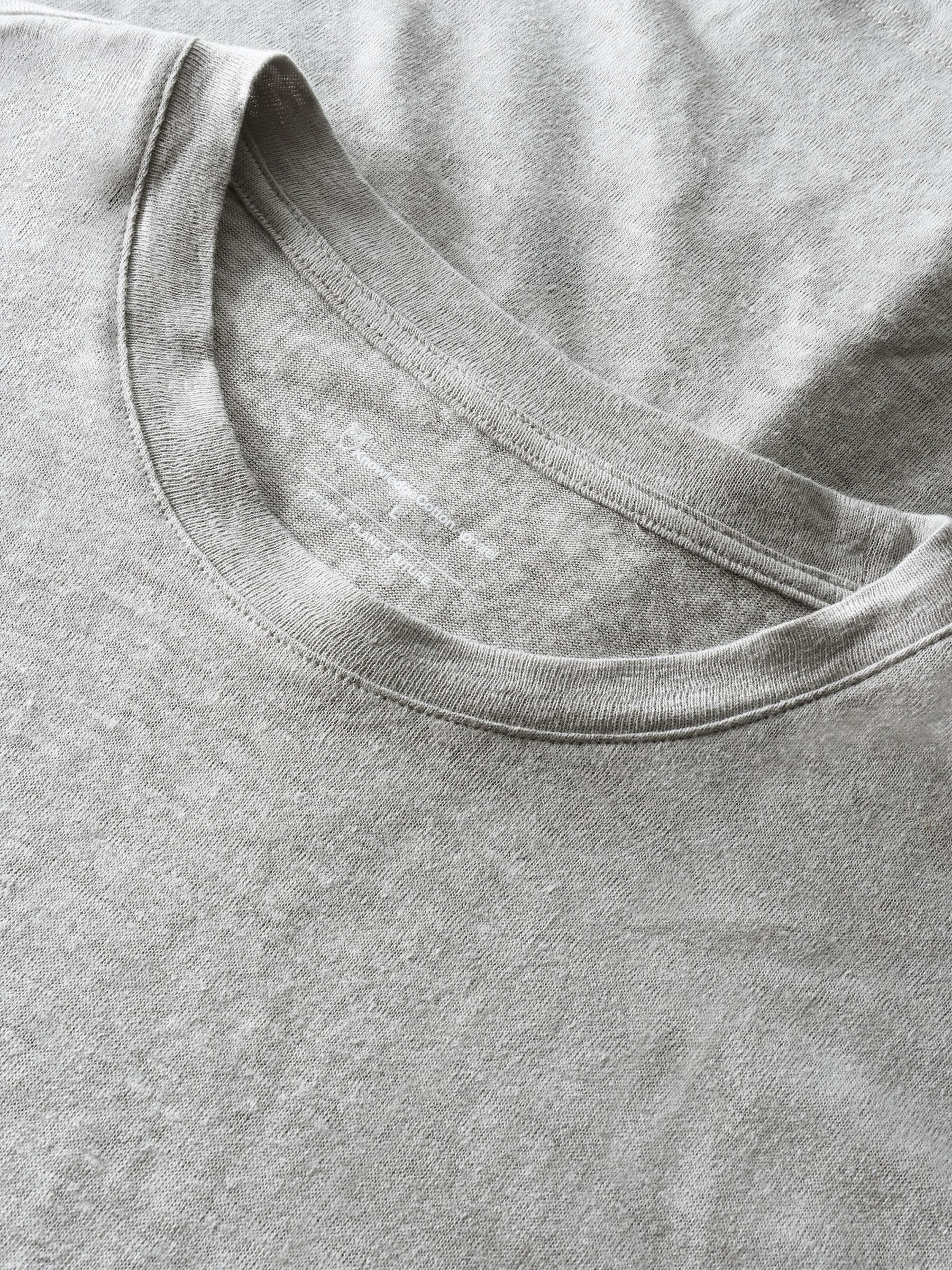 Linen T-Shirt ultimate grey Knowledge Cotton Apparel