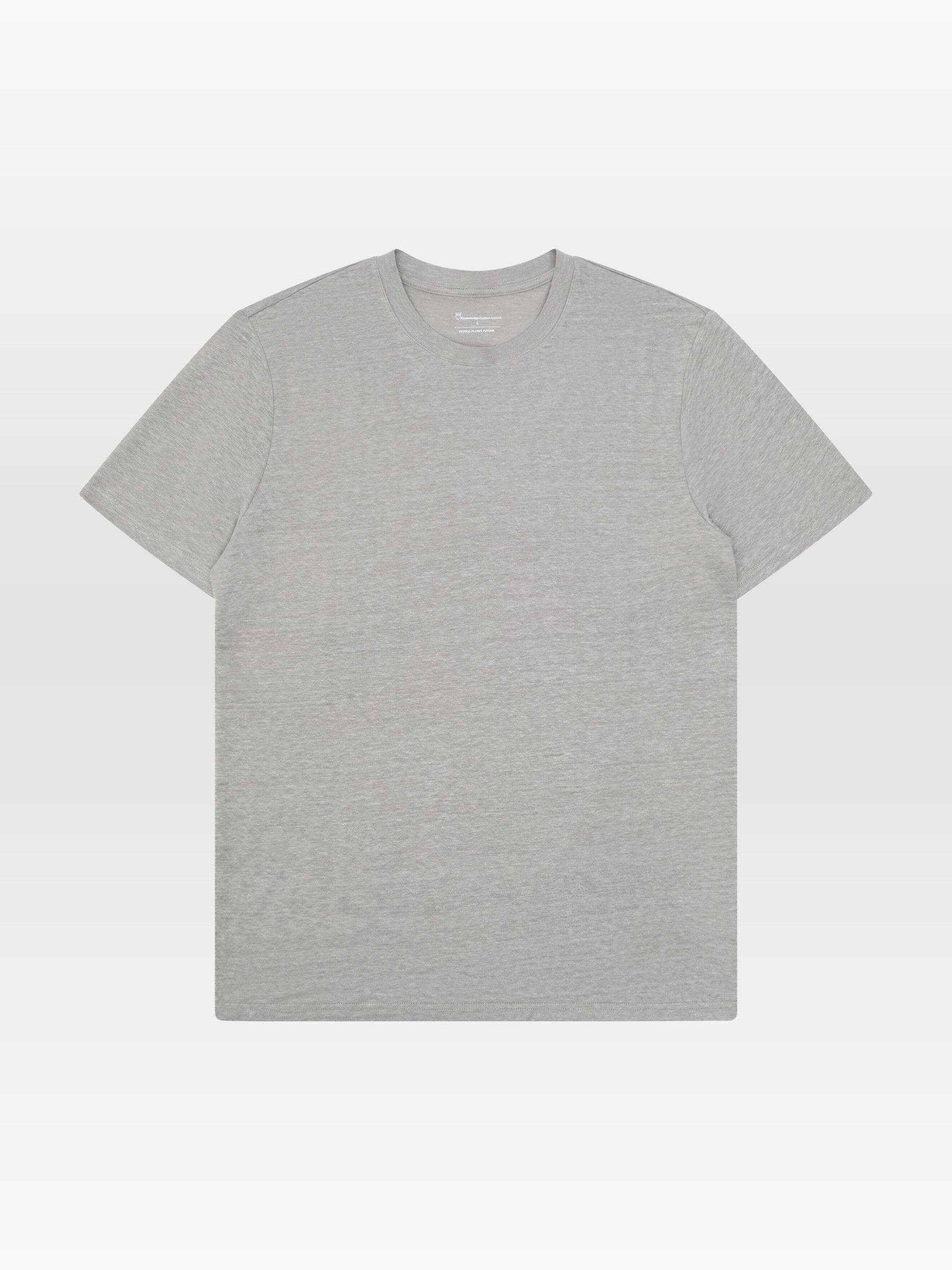 Linen T-Shirt ultimate grey Knowledge Cotton Apparel