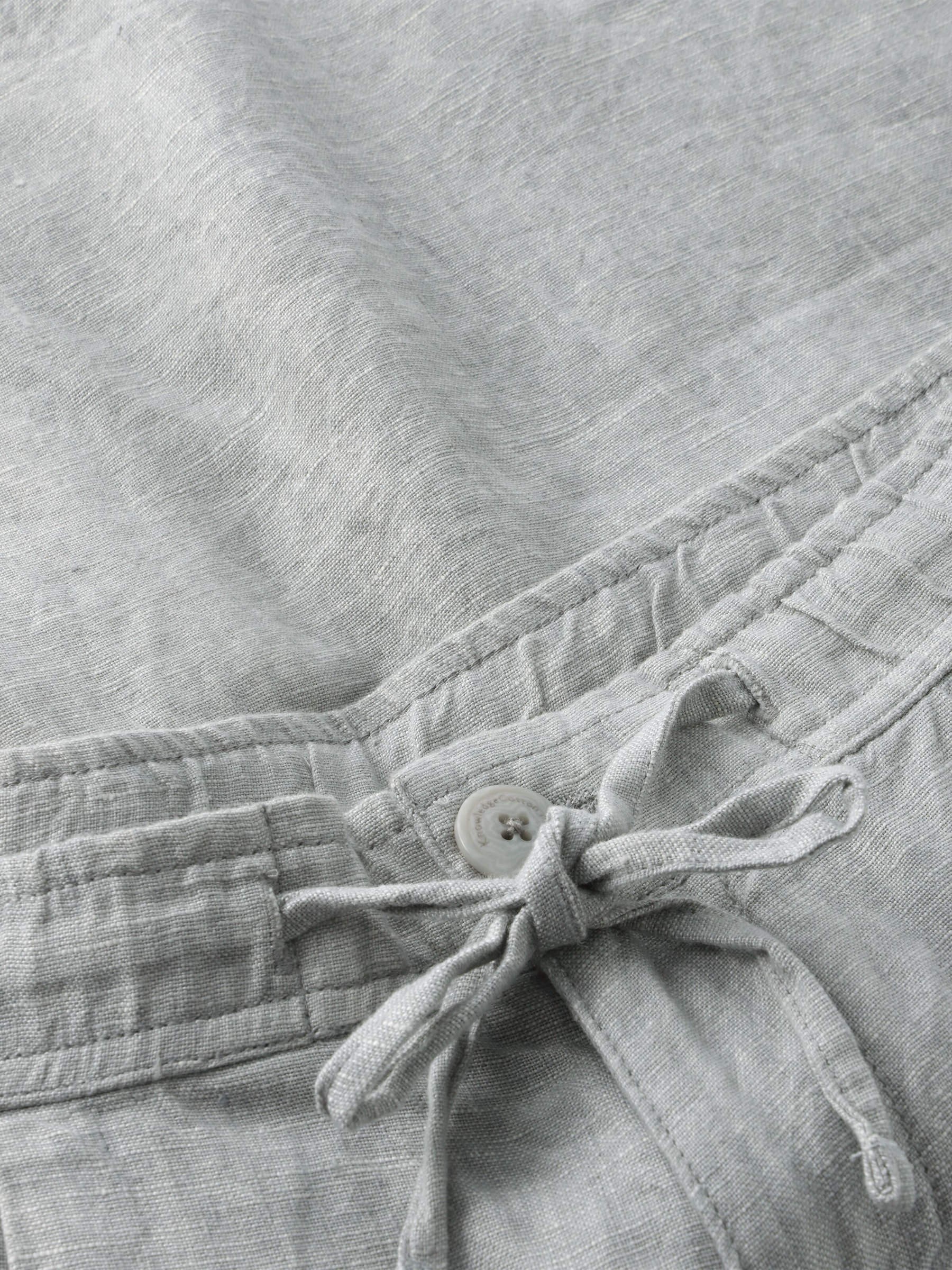 Hose Fig Loose Linen Shorts ultimate grey yarndyed Knowledge Cotton Apparel