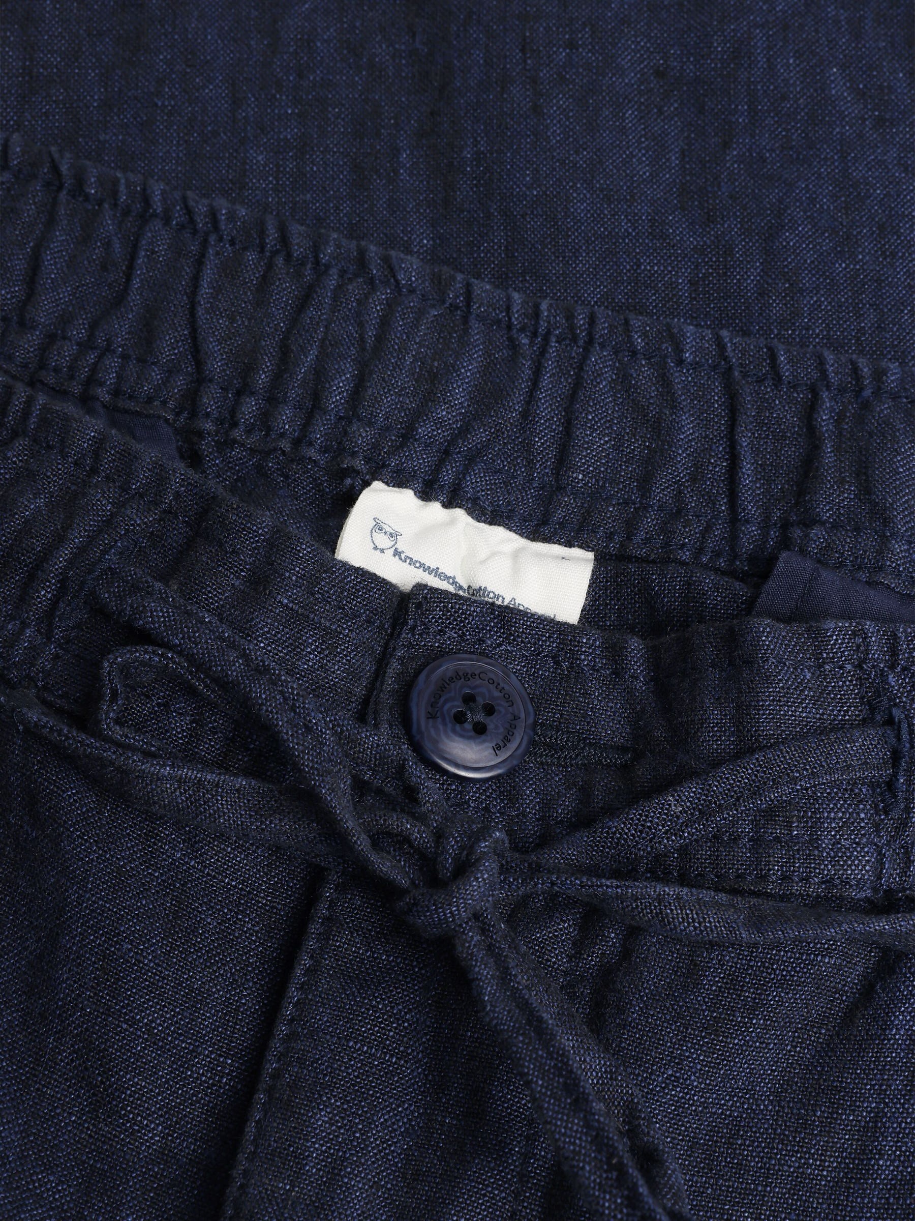 Hose Fig Loose Linen Pant yarndyed total eclipse Knowledge Cotton Apparel