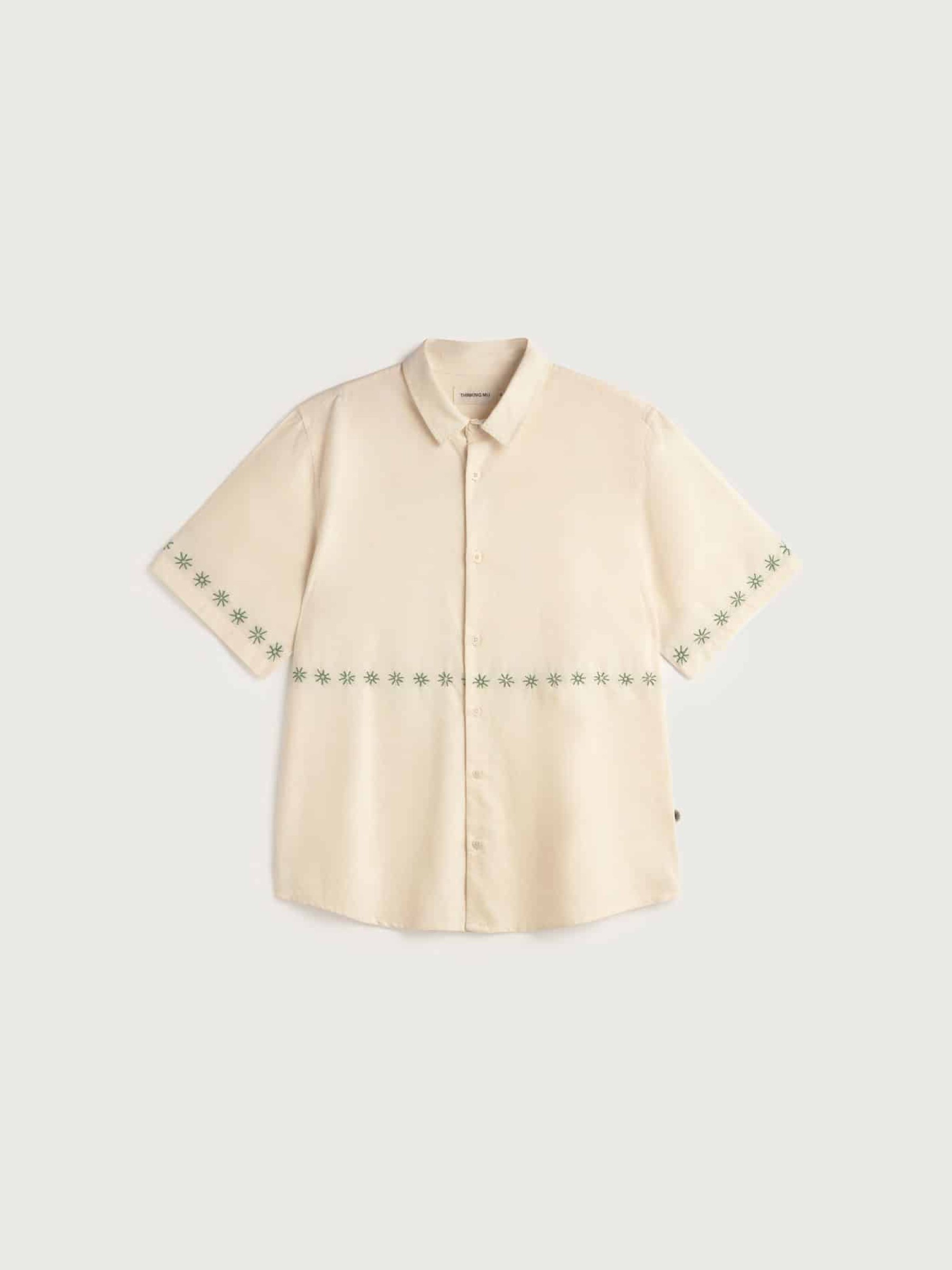 Hemd Tom Shirt pannacota embroidery Thinking Mu