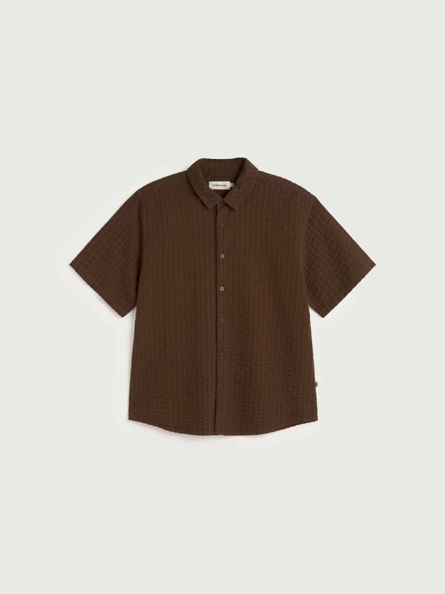 Hemd Tom Shirt wood seersucker Thinking Mu