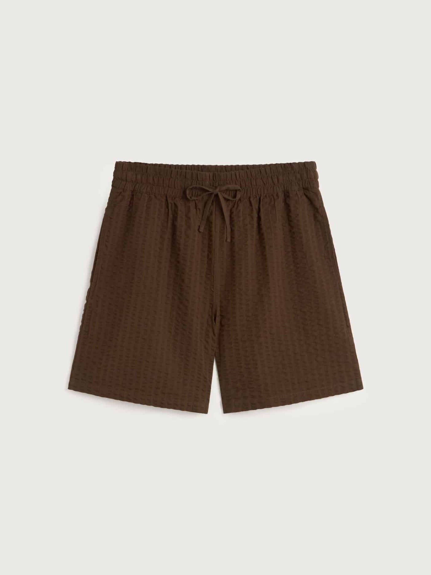 Hose Henry Shorts wood seersucker Thinking Mu