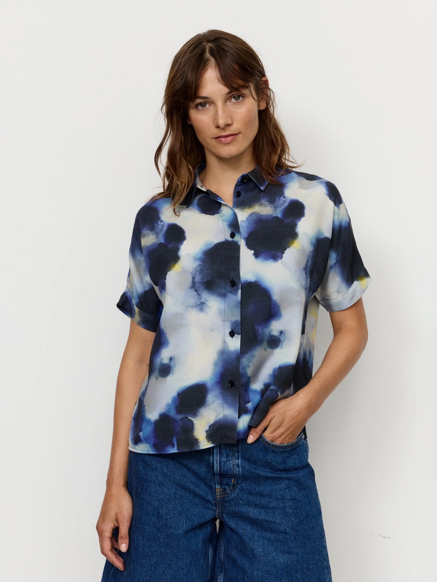 Bluse Blouse Lotus Waterdrop blue Recolution