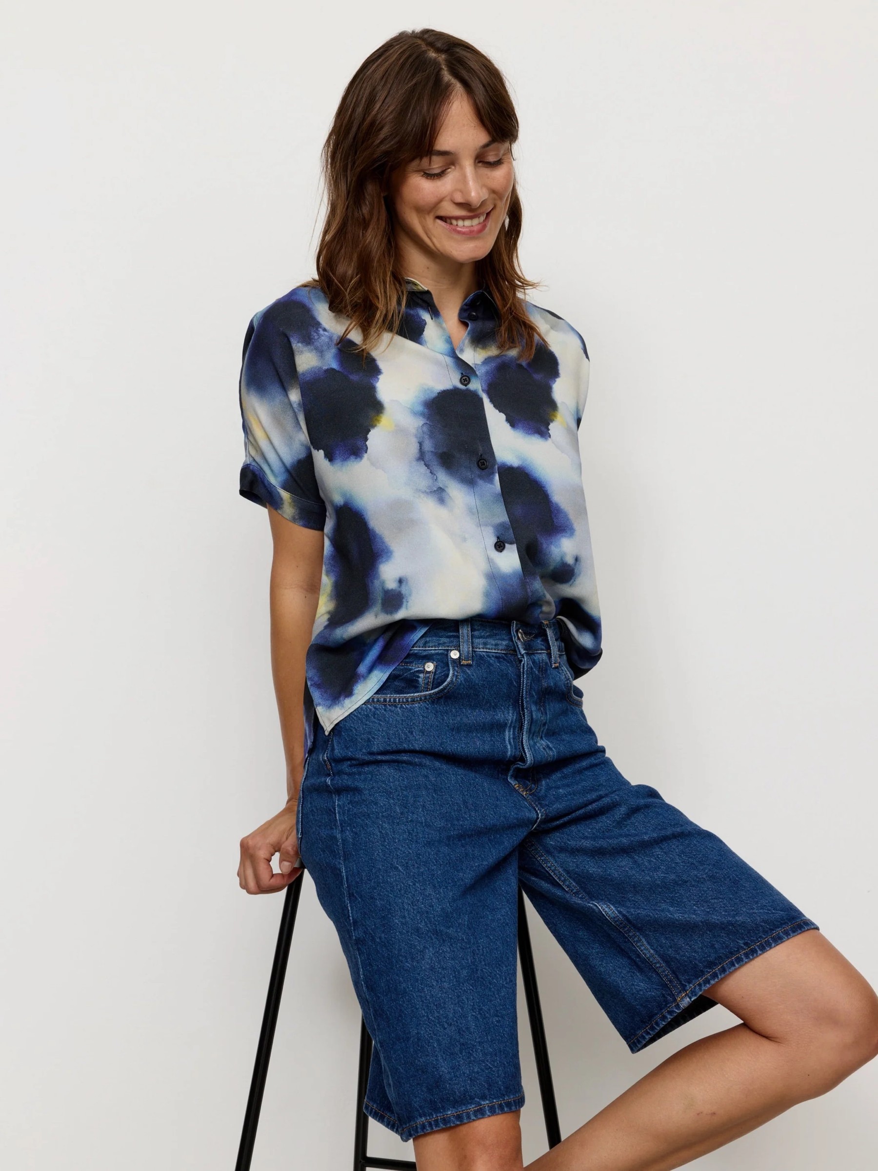 Bluse Blouse Lotus Waterdrop blue Recolution