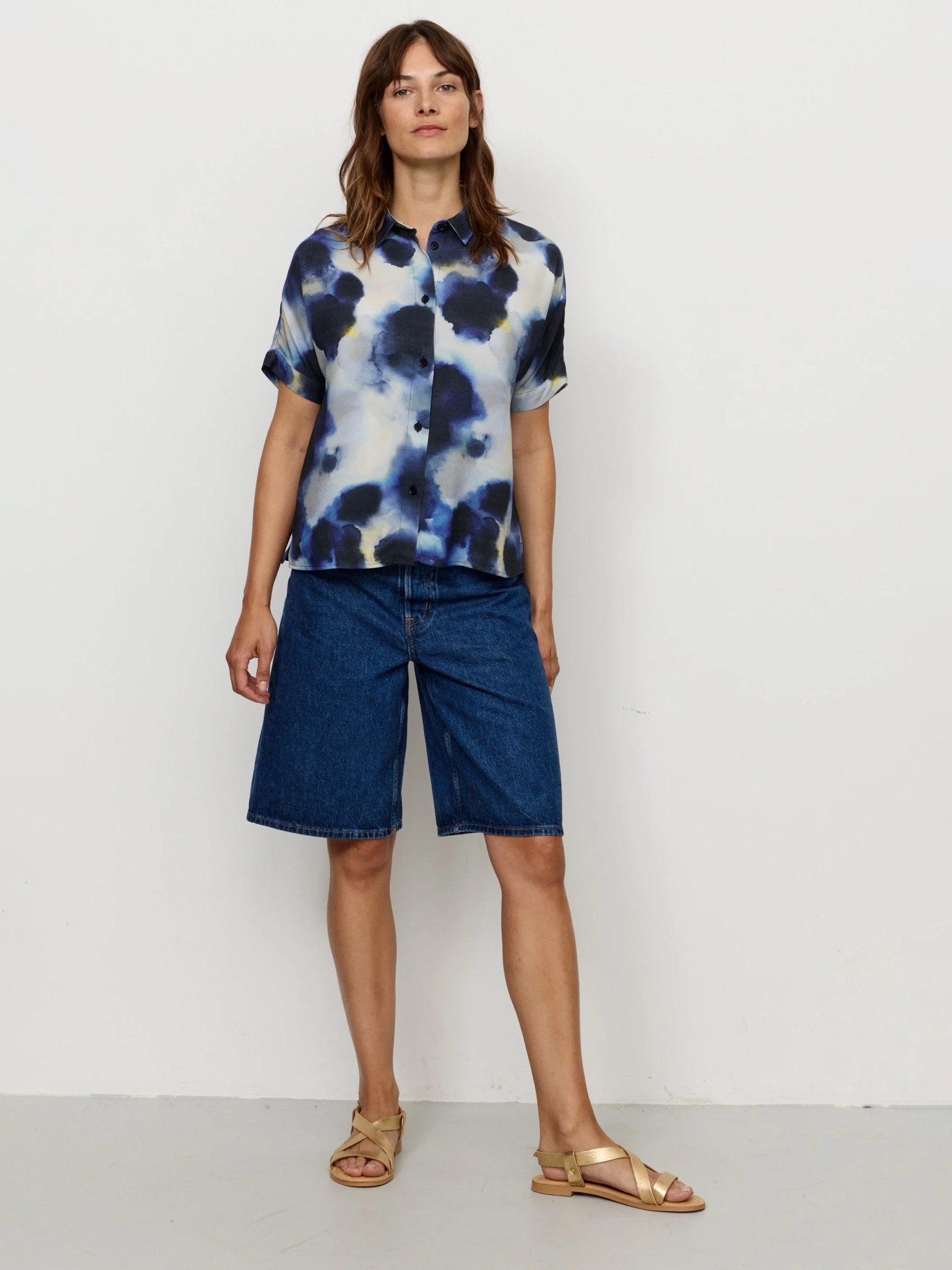 Bluse Blouse Lotus Waterdrop blue Recolution