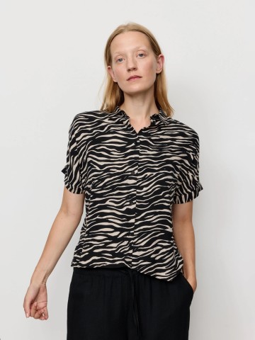 Bluse Blouse Lotus Zebra black Recolution